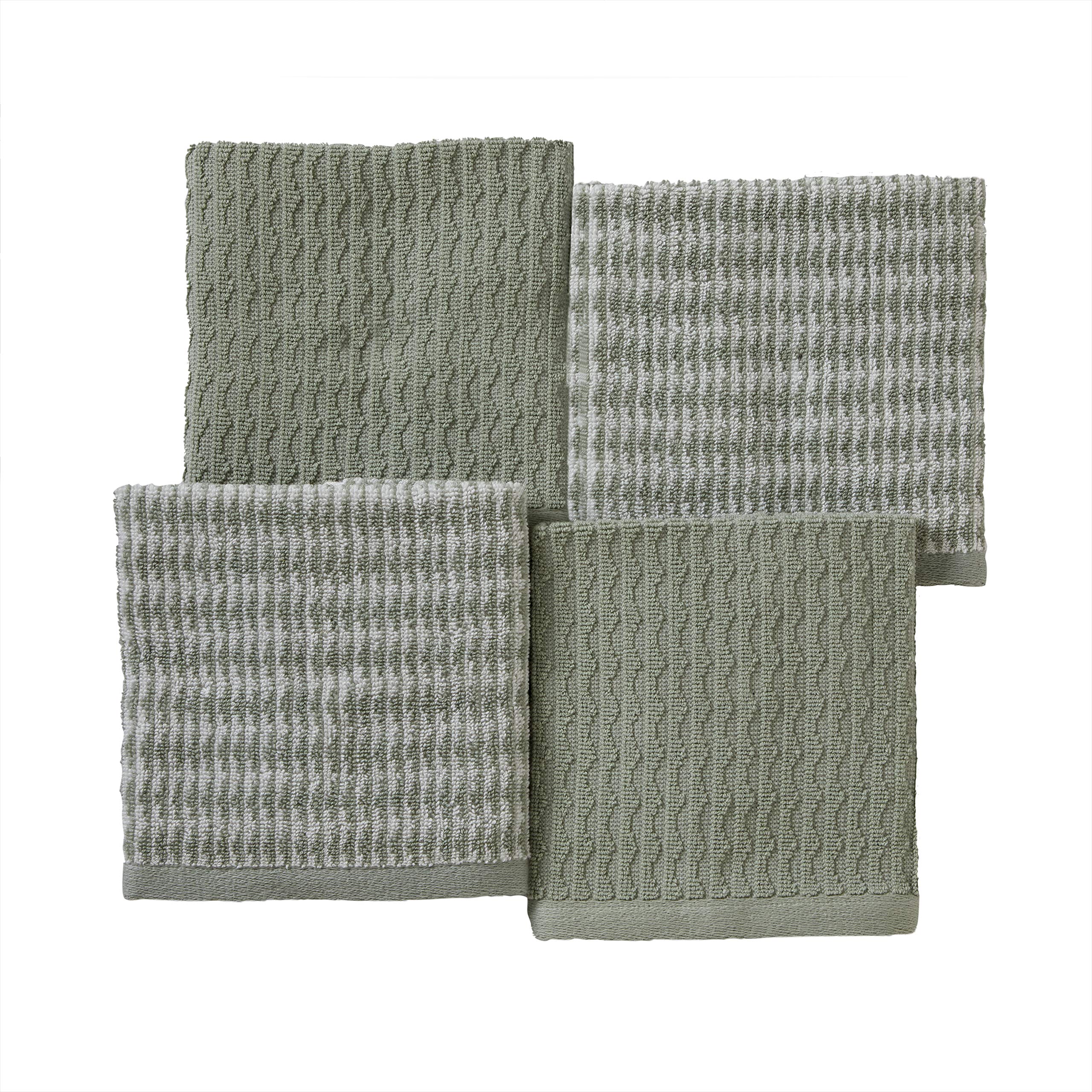 Skl Home By Saturday Knight Ltd. Longborough Washcloth (4-Pack), Sage, 12X12