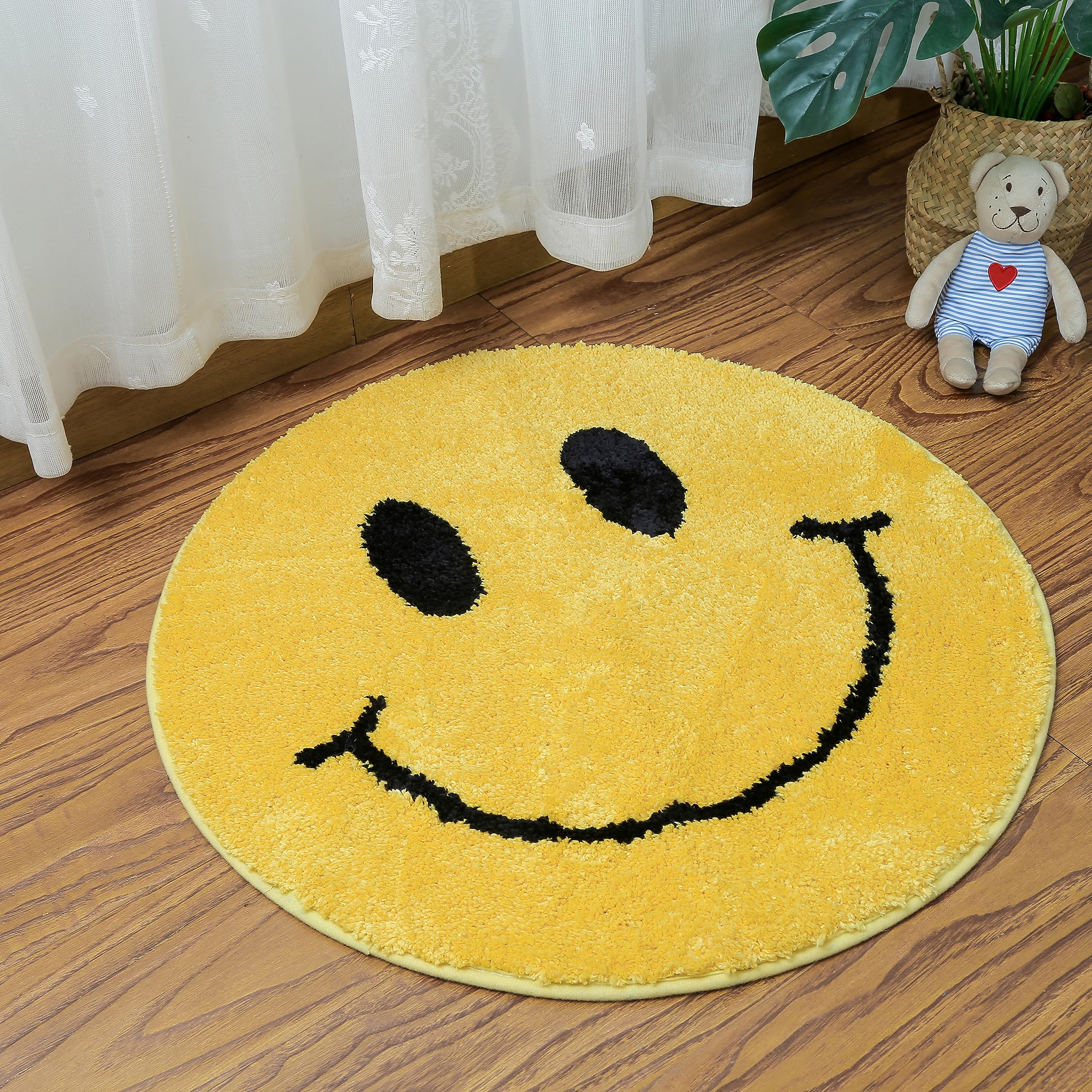 Smile Face Bath Mat For Bathtub Bathroom Sink Bedroom Decorations Cute Happy Face Retro Aesthetic Carpet Room Decor Bath Rugs, A