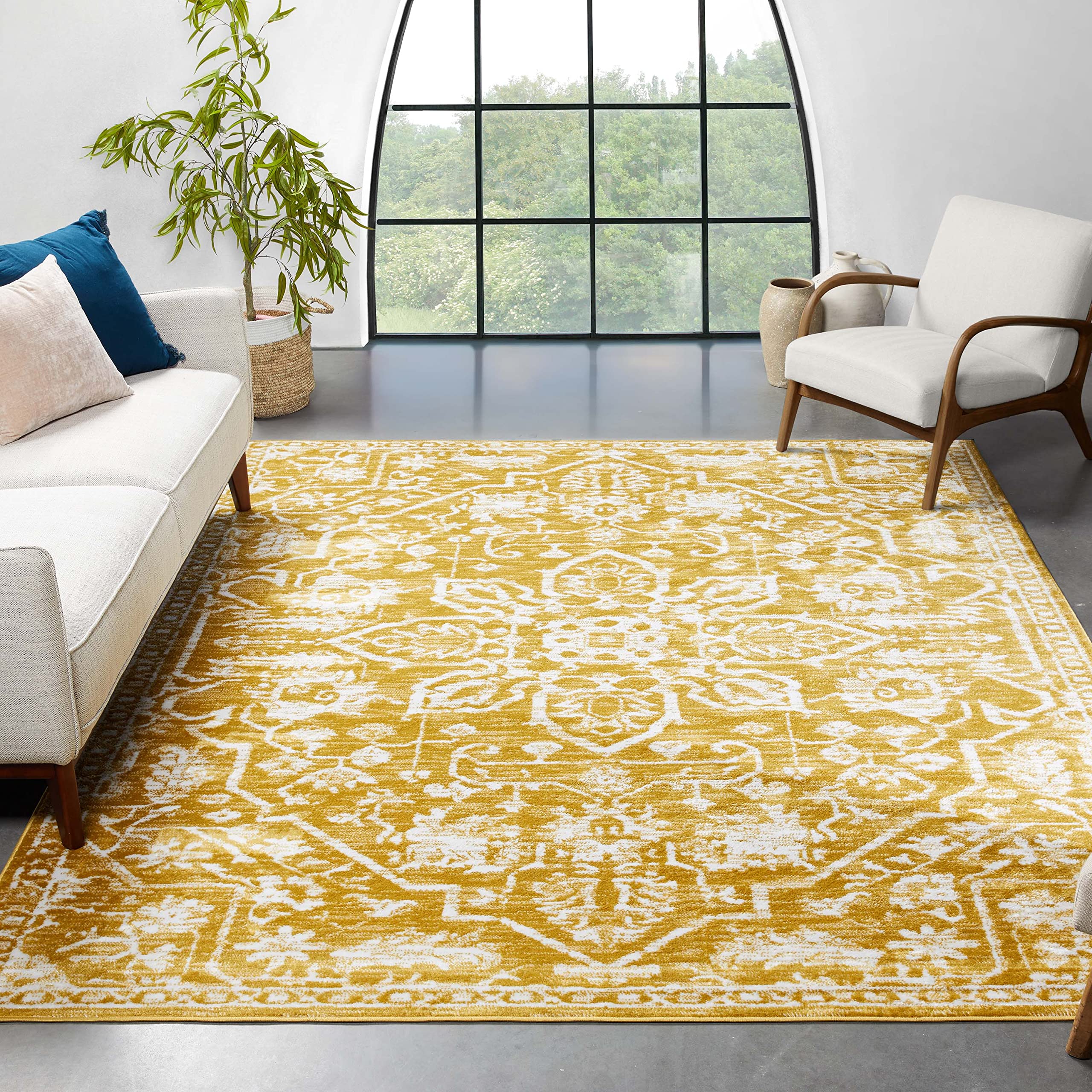 Well Woven Della Gold Vintage Medallion Pattern Area Rug (710 x 910)