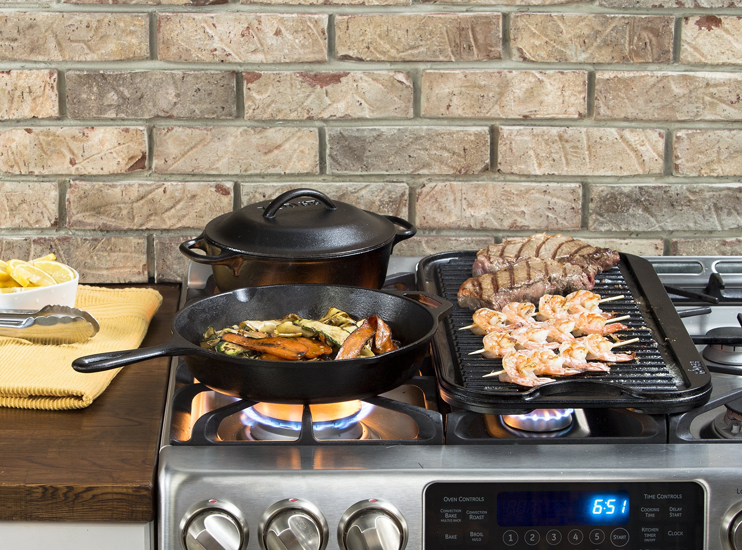 Lodge 2 Quart Pre-Seasoned Cast Iron Dutch Oven With Lid - Dual Handles - Use In The Oven, On The Stove, On The Grill Or Over Th