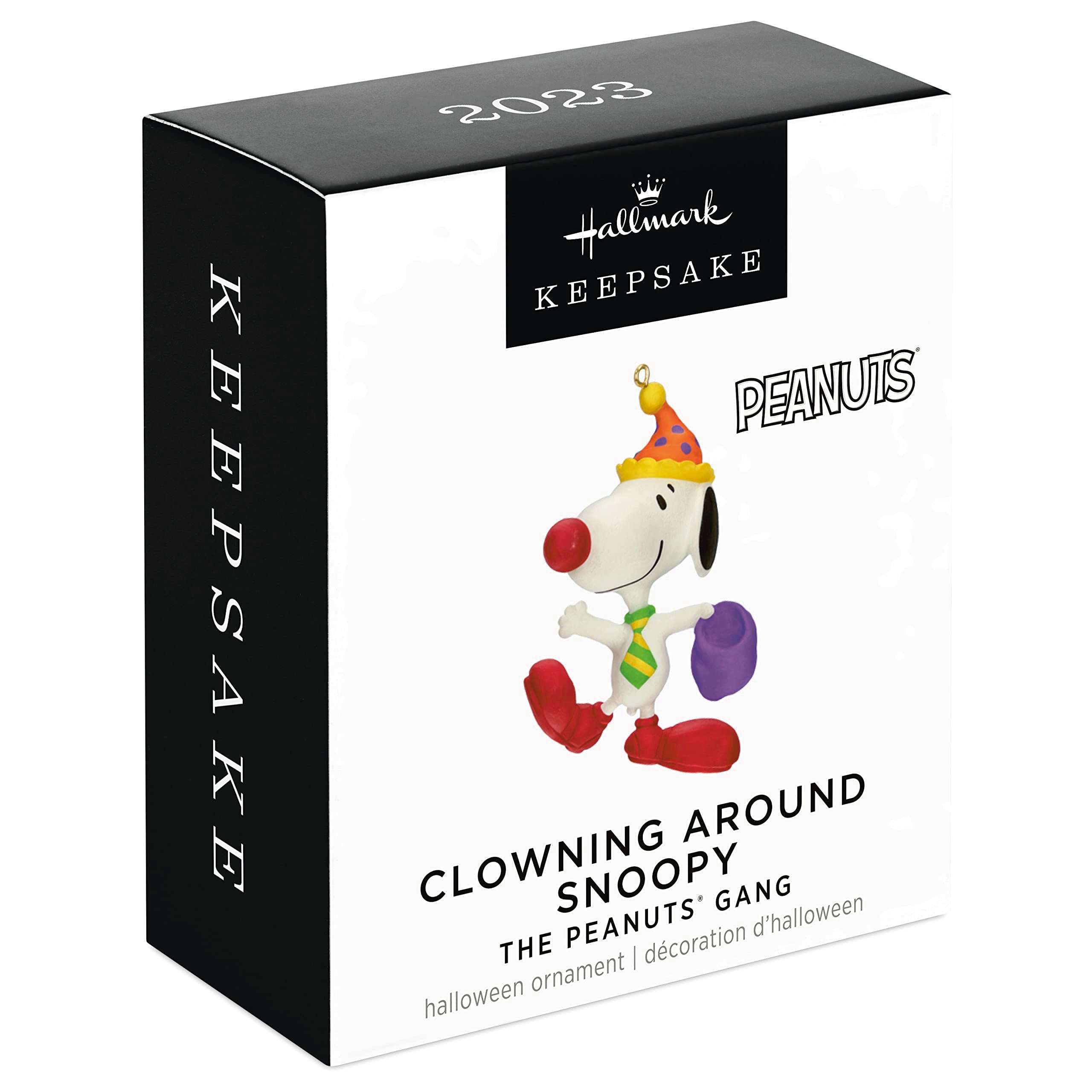 Hallmark Keepsake 1.06 Mini Halloween Ornament 2023, The Peanuts Gang Clowning Around Snoopy Mini, Gifts for Peanuts Fans