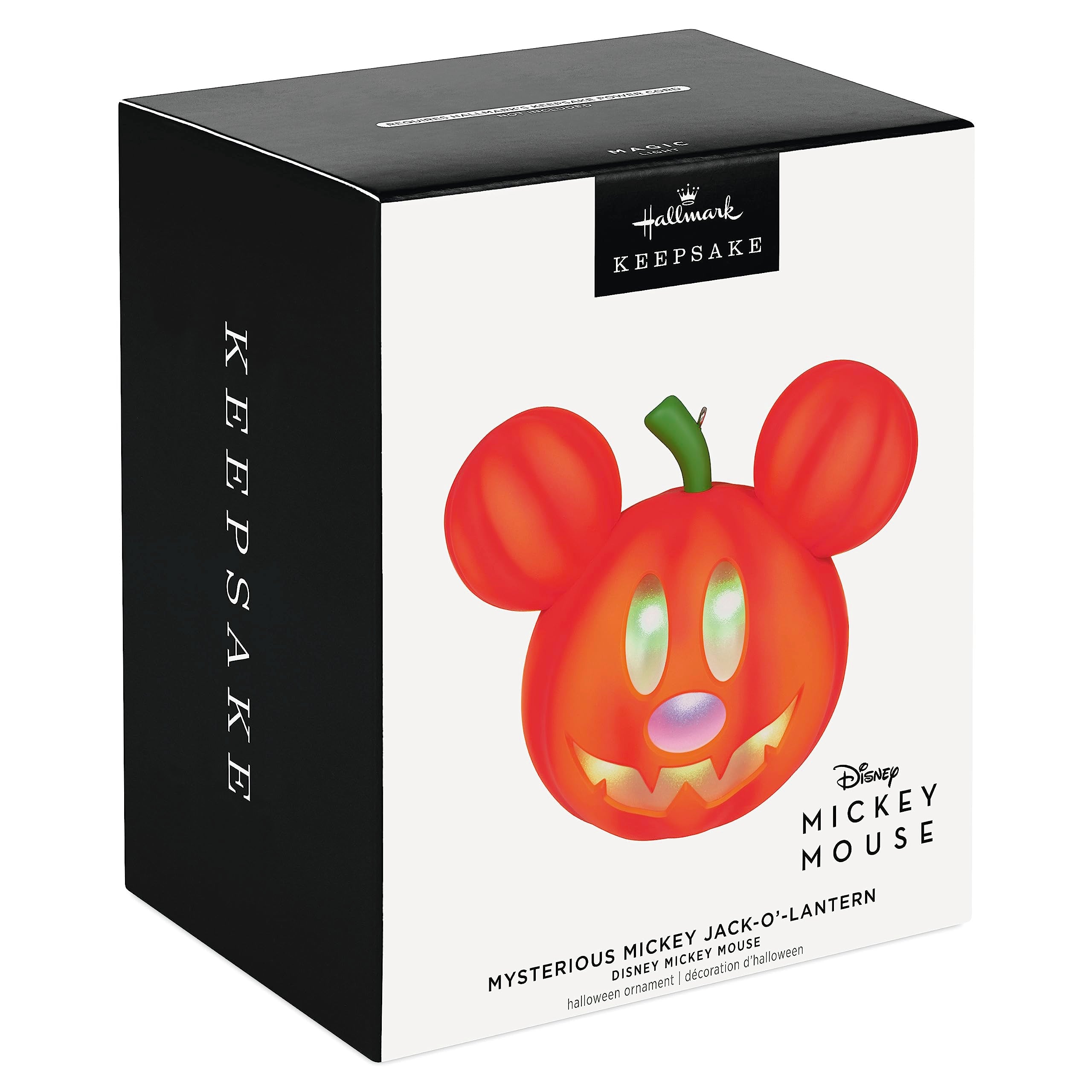 Hallmark Keepsake Halloween Ornament 2023, Disney Mickey Mouse Mysterious Mickey Jack-o -Lantern With Light, Gifts for Disney Fa