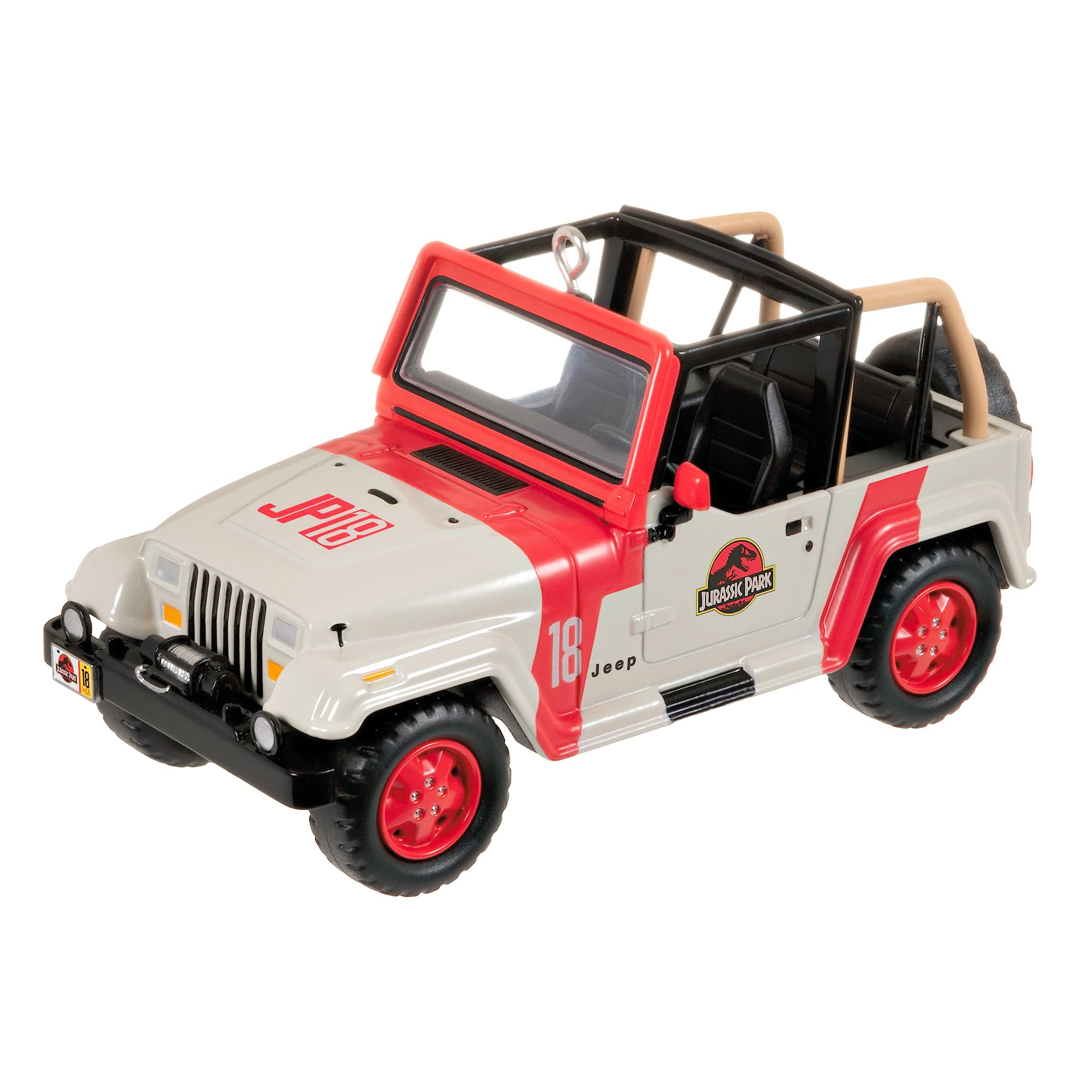 Hallmark Keepsake Christmas Ornament 2023, The Car s the Star Jurassic Park 1992 Jeep Wrangler, Metal Ornament, Movie Gifts