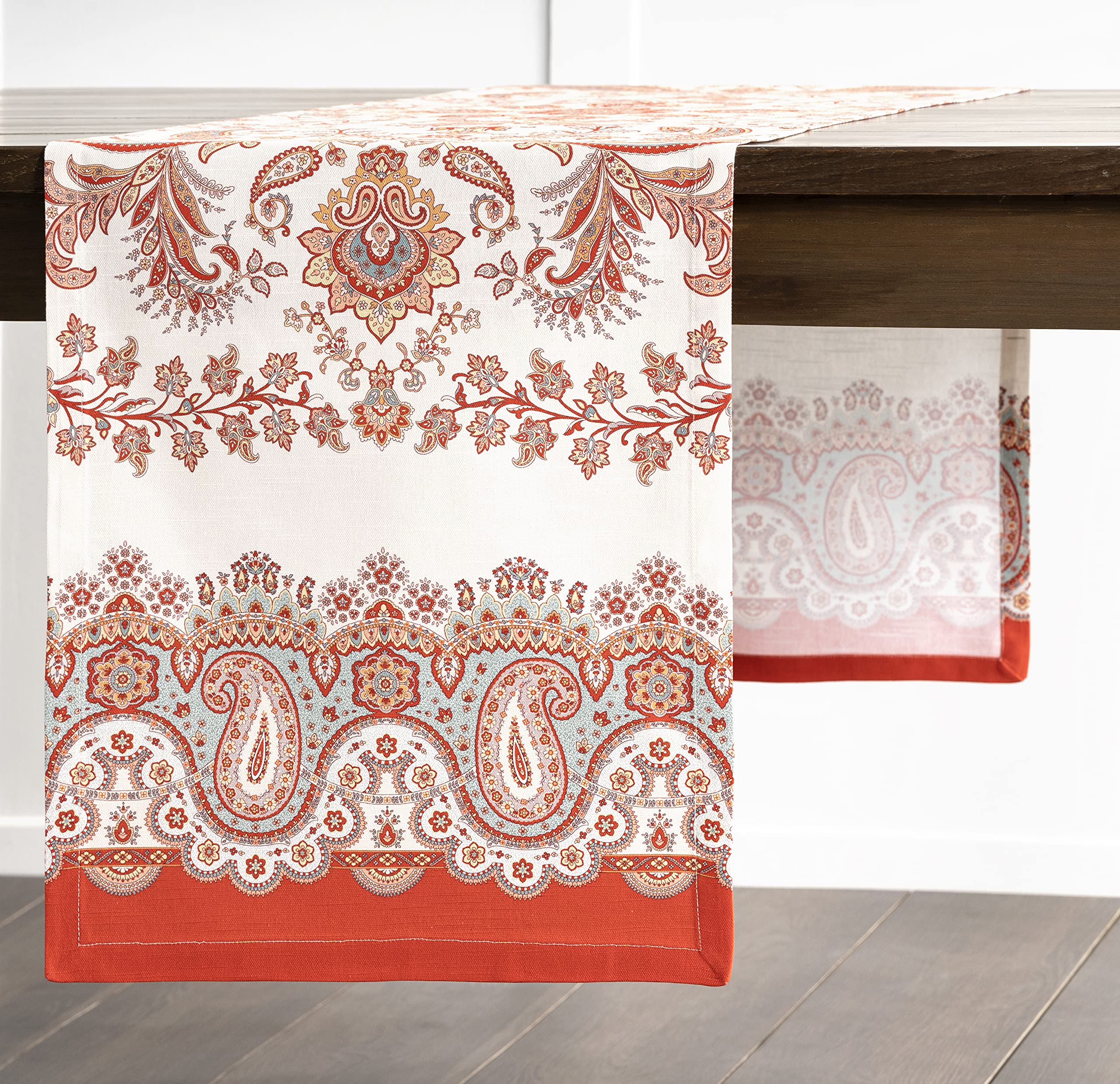 Maison D' Hermine Table Runner 100% Cotton 14.50Inch X 72Inch Decorative Table Runners, Dining, Kitchen, Parties & Camping, Cach