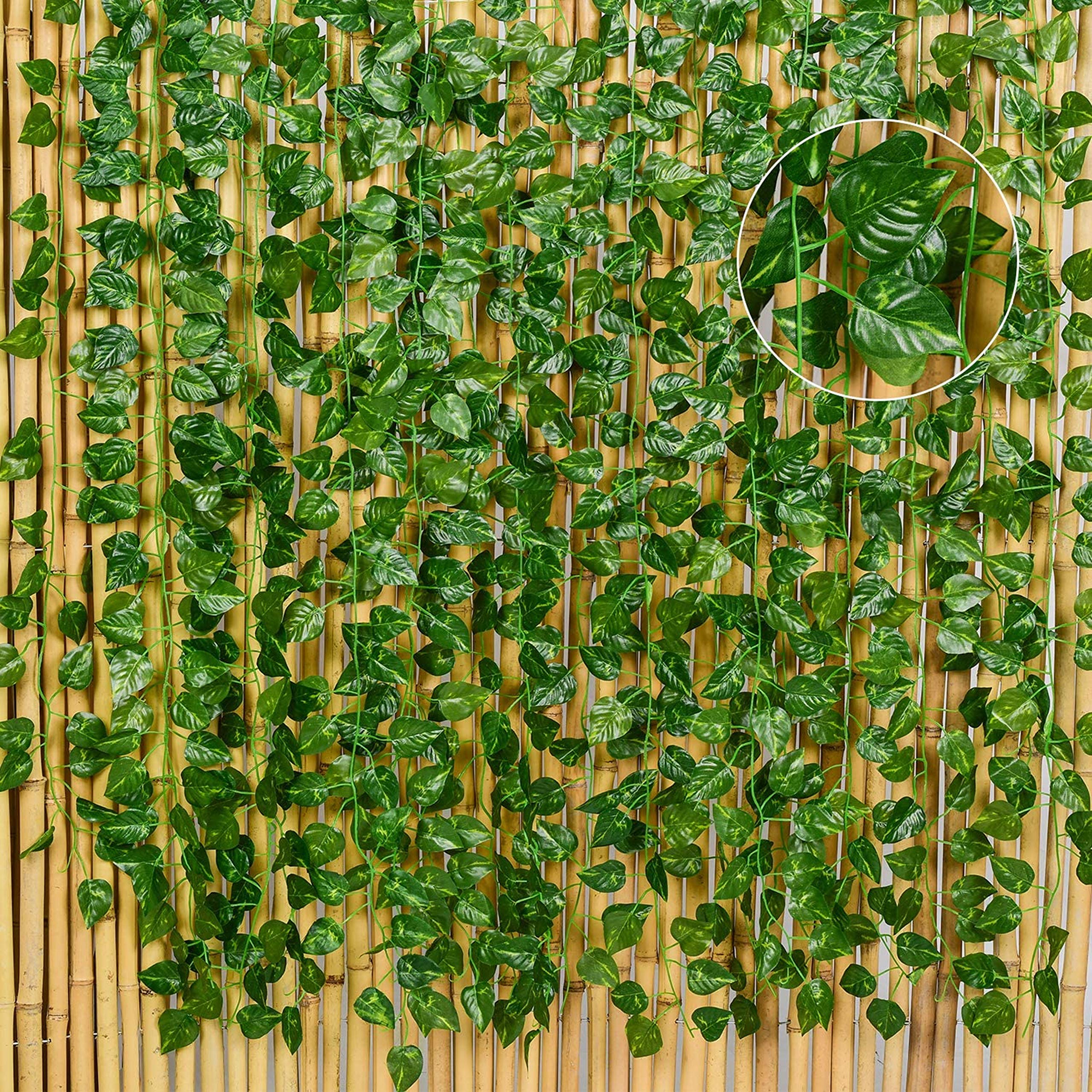 Tdas Artificial Ivy Garlands Leaves Greenery Hanging Vine Creeper Plants For Home Decor Door Wall Balcony Decoration Party Festi