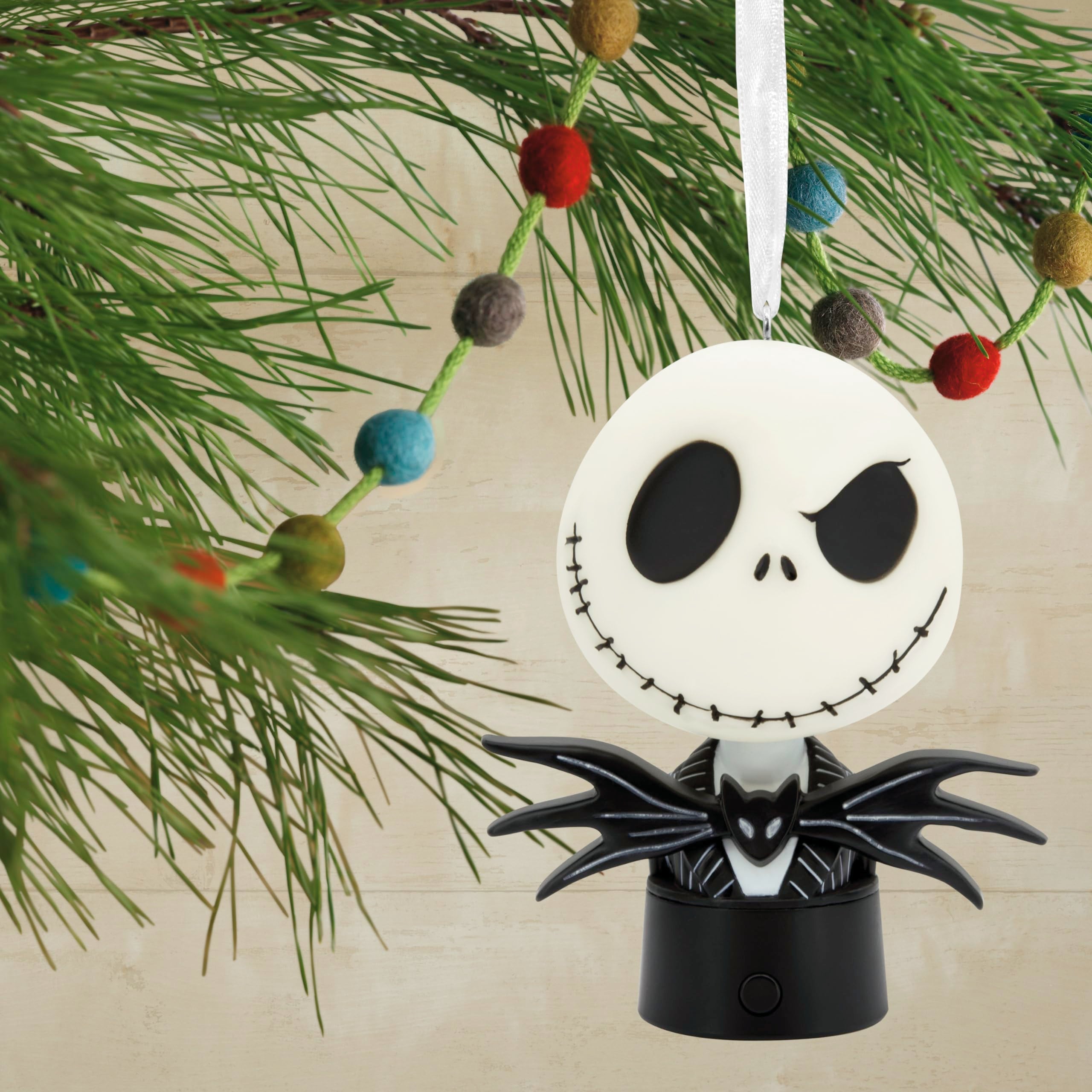 Hallmark Disney Tim Burton s The Nightmare Before Christmas Jack and Sally Christmas Ornament with Light