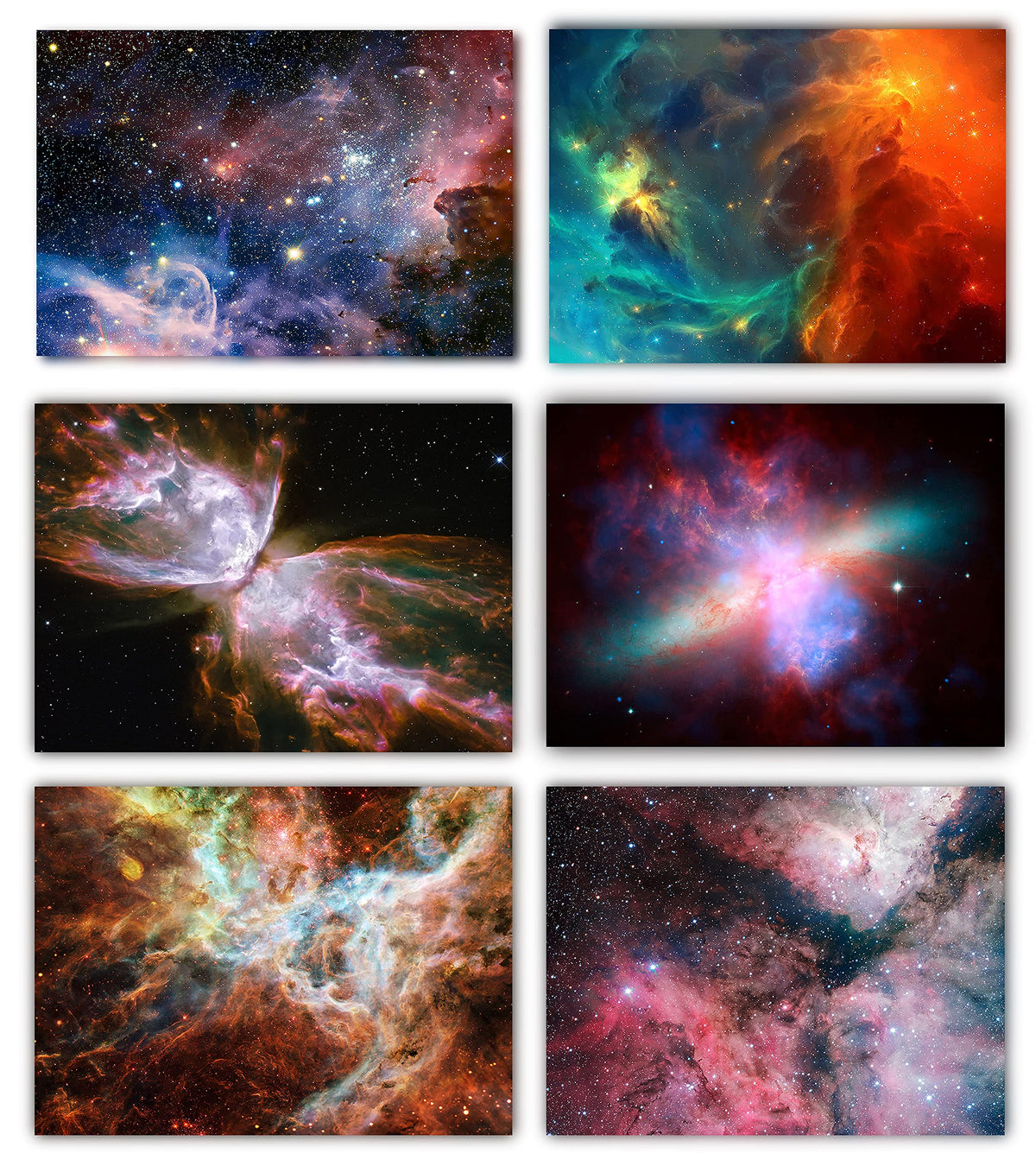 Pousrede Universe Starry Sky Wall Art Outer Space Fantastic Nebula Galaxy Painting Pictures,For Bedroom, Living Room, Bathroom D