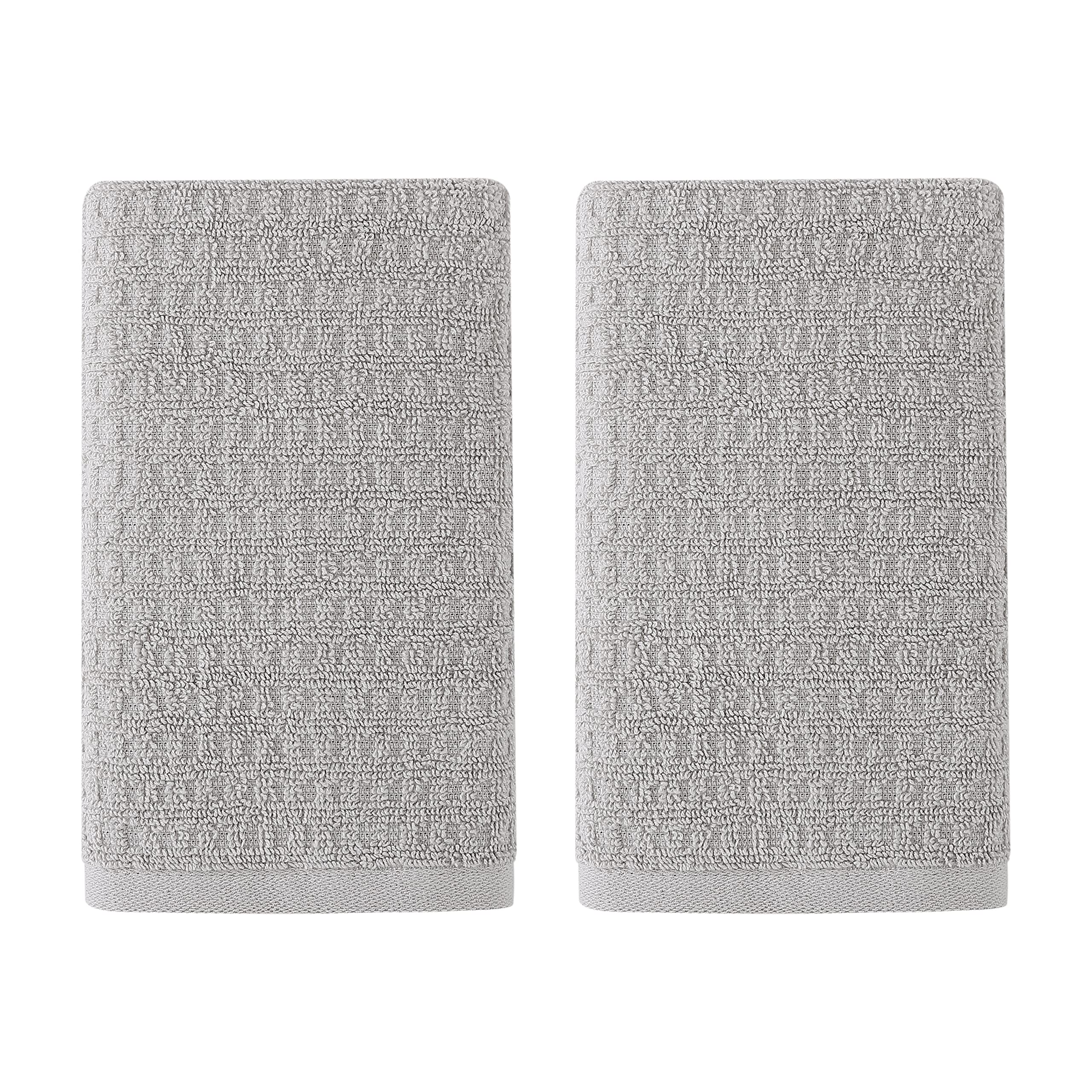 Tommy Bahama- Hand Towel Set, Highly Absorbent Cotton Bathroom Decor, Low Linting & Fade Resistant (Northern Pacific Grey, 2 Pie