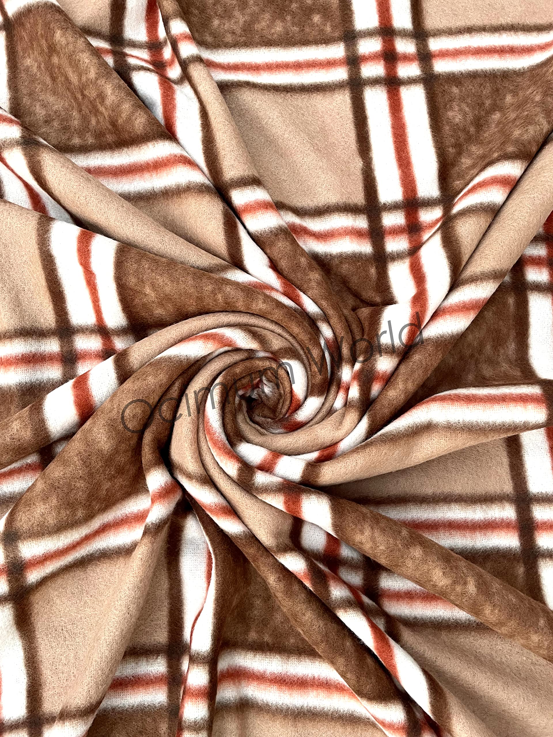 Morado Woollen Heavy Fleece Warm Checkered Double Bedsheet With Two Pillow Covers With Zipper For Winters (90100 Inches, Bright