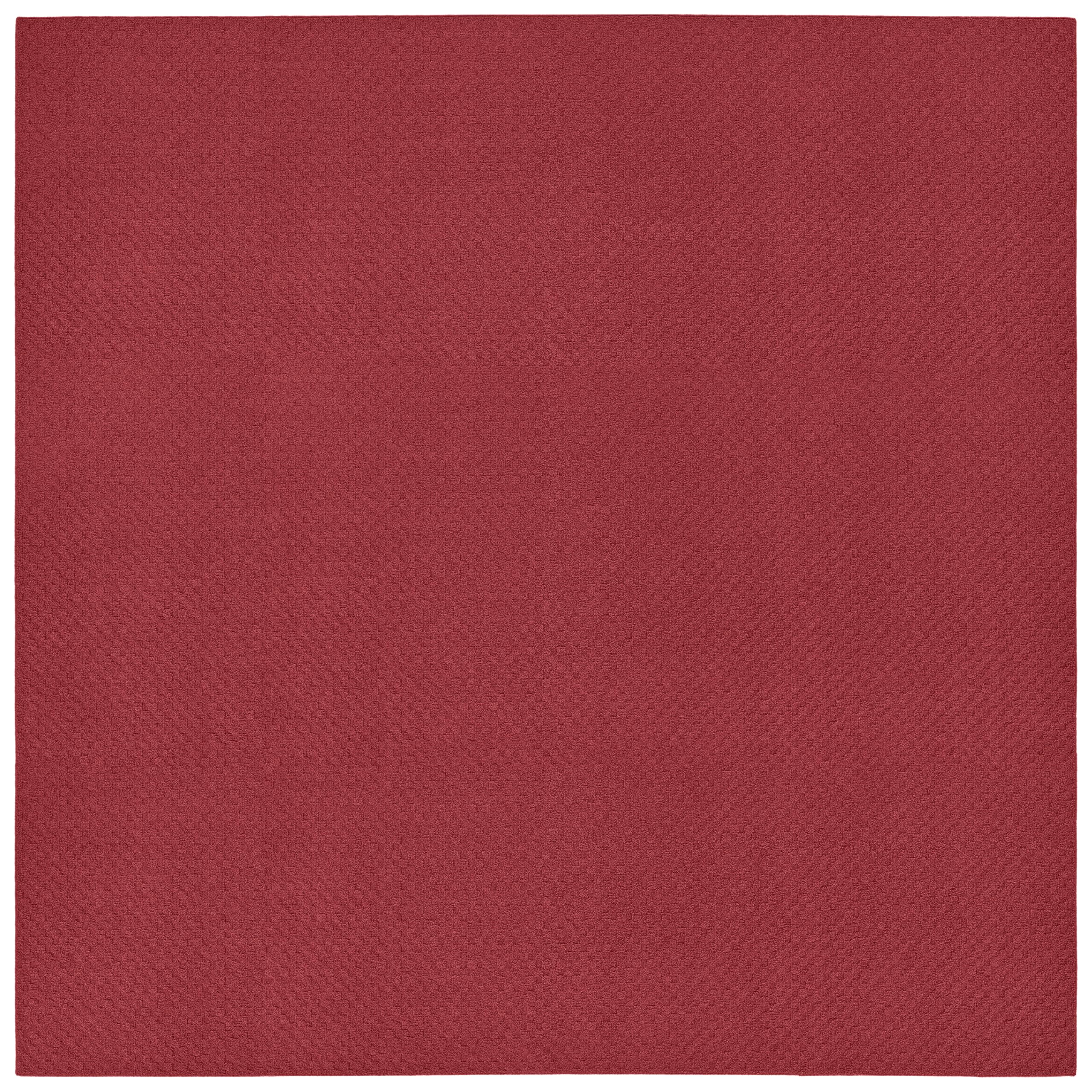 Garland Rug Town Square Chili Red 12 x 12 Square Stain Resistant Indoor Area Rug