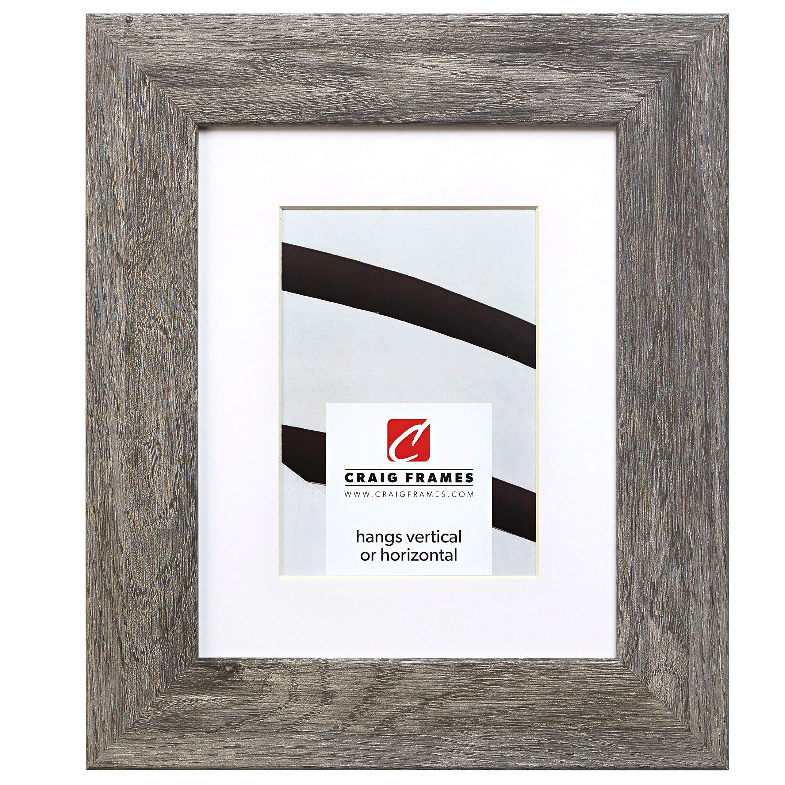Craig Frames 74030 20 x 24 Inch Faux Gray Barnwood Picture Frame Matted to Display a 16 x 20 Inch Photo
