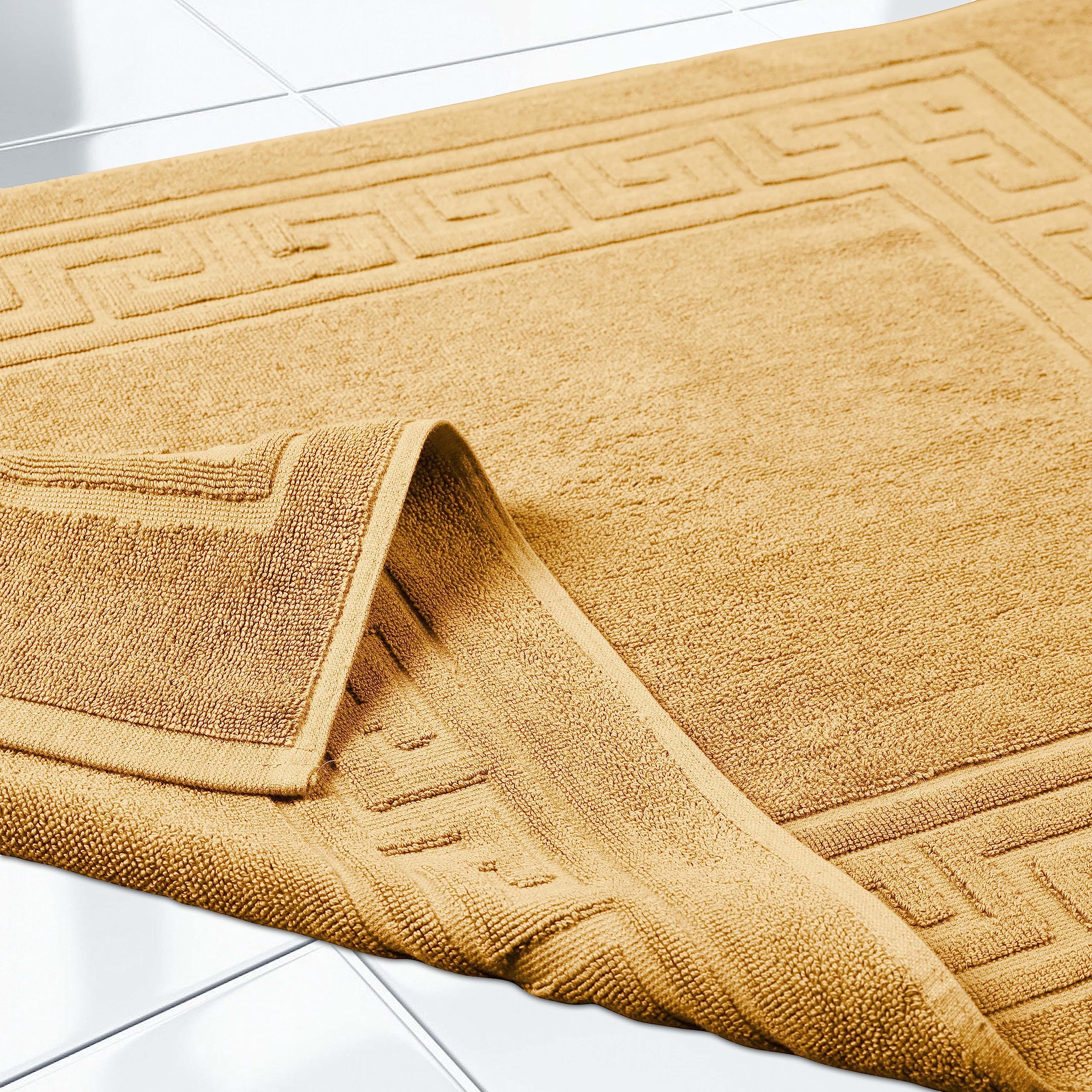 Superior Hotel & Spa Quality Bath Mat Set Of 2, Made Of Long-Staple Combed Cotton, Durable And Washable 100% Cotton Bathroom Mat