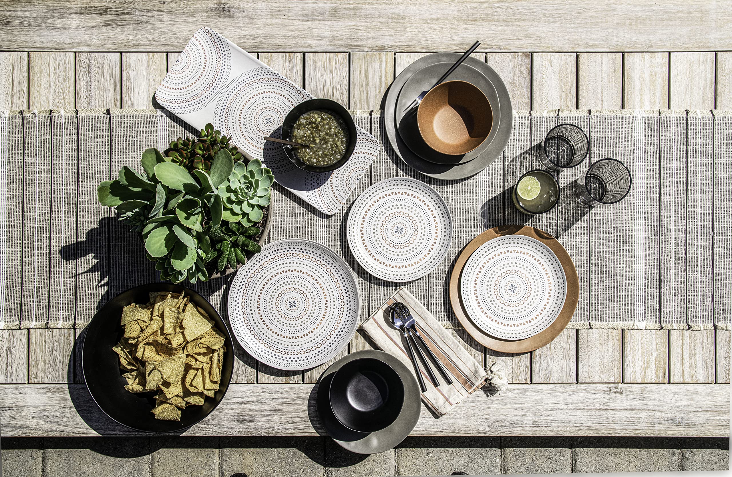 Tarhong Black Bamboo Bowl, 6'' X 3'', 13.5 Oz, Planta (Majority Plant Based Melamine Material), Set Of 6