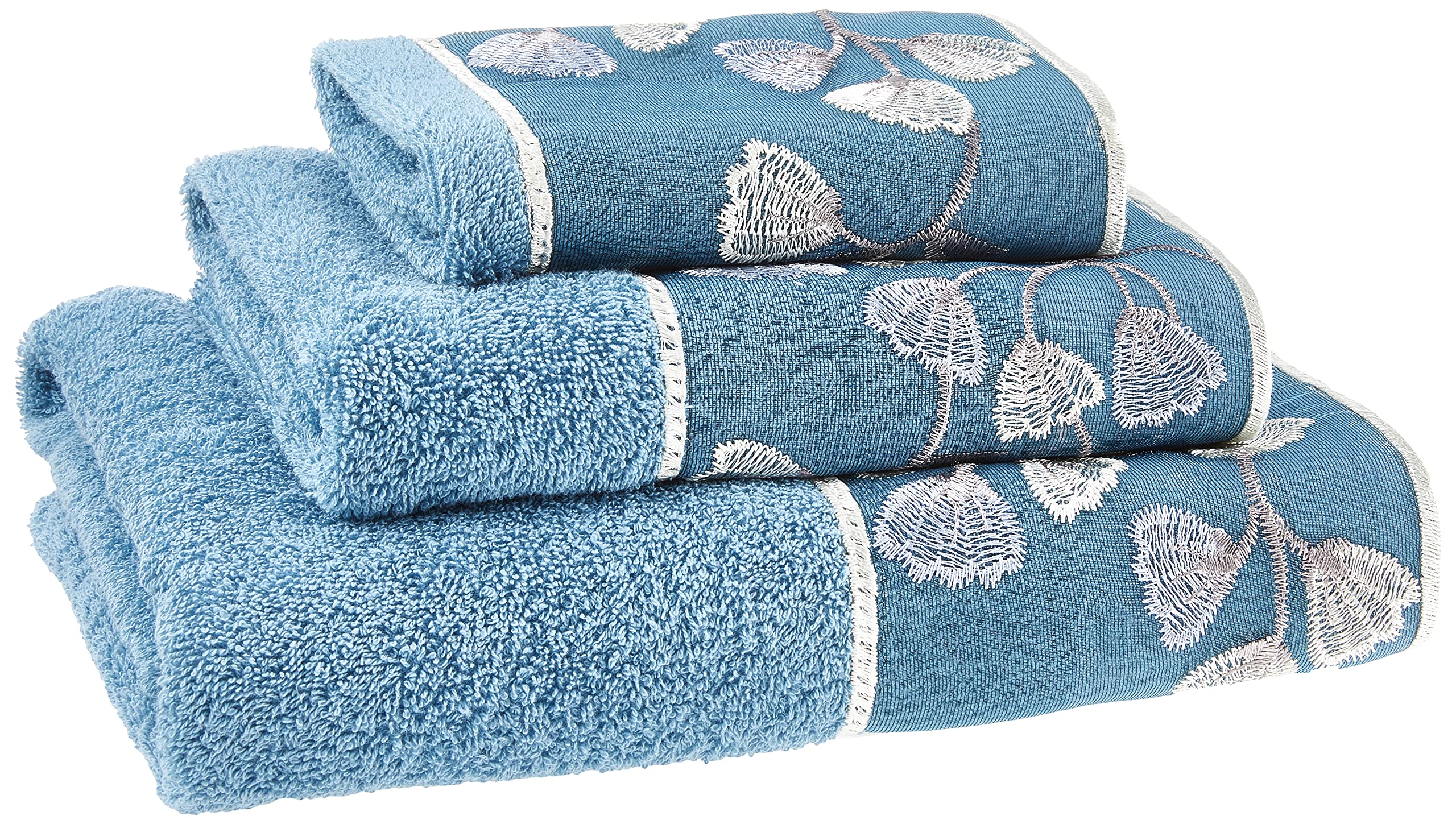 Popular Bath 3Pc Towel Set Capri, Slate Blue