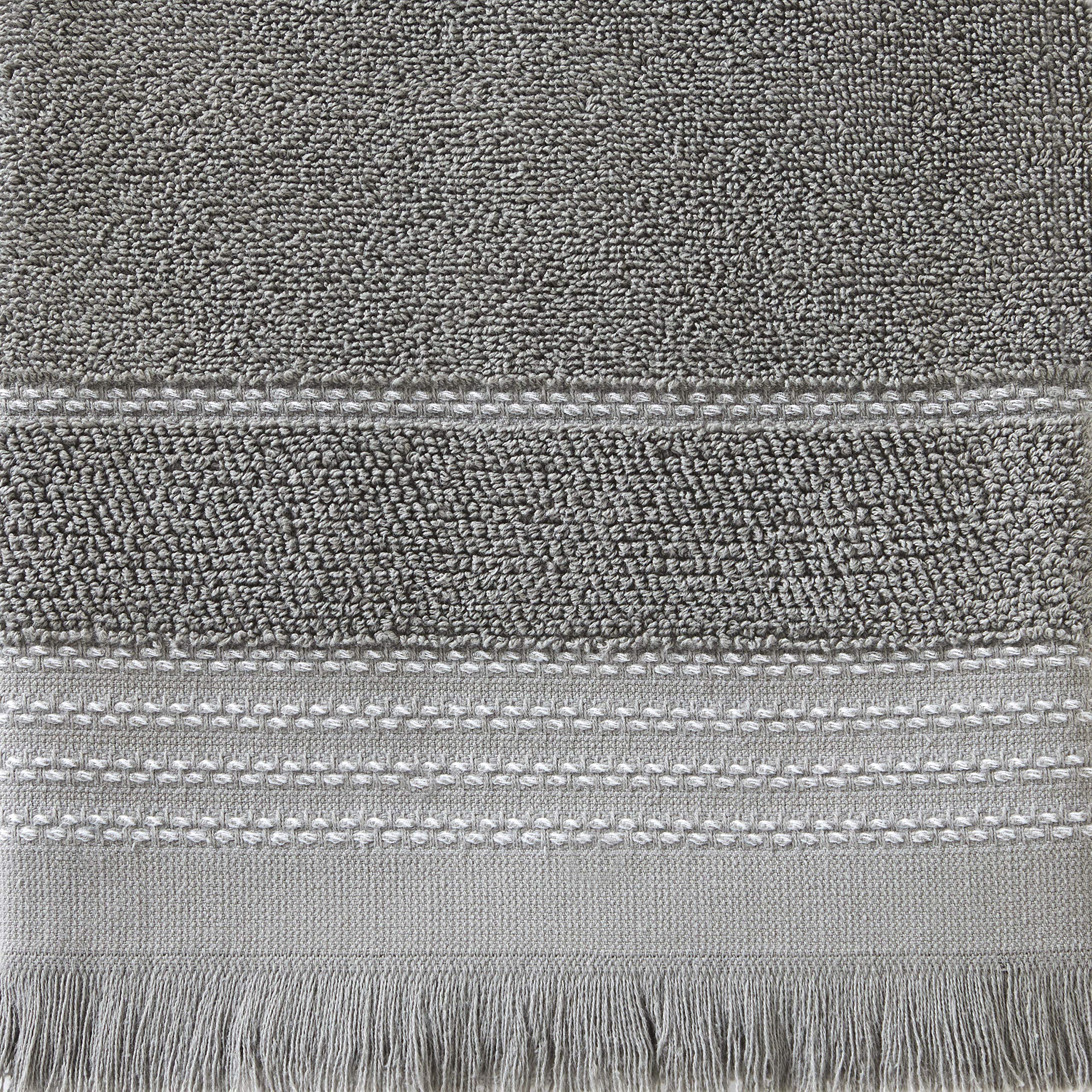 Skl Home By Saturday Knight Ltd. Jude Fringe Bath Towel,Slate