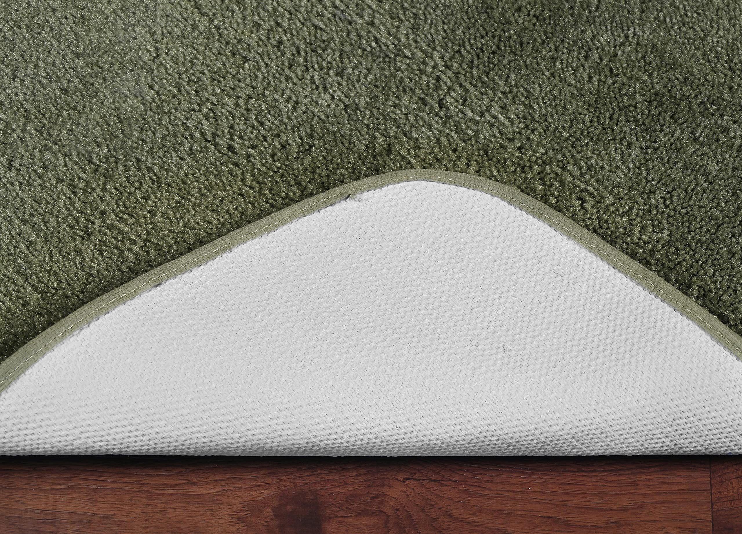 Garland Rug 2-Piece Traditional Nylon Washable Bathroom Rug Set, Deep Fern