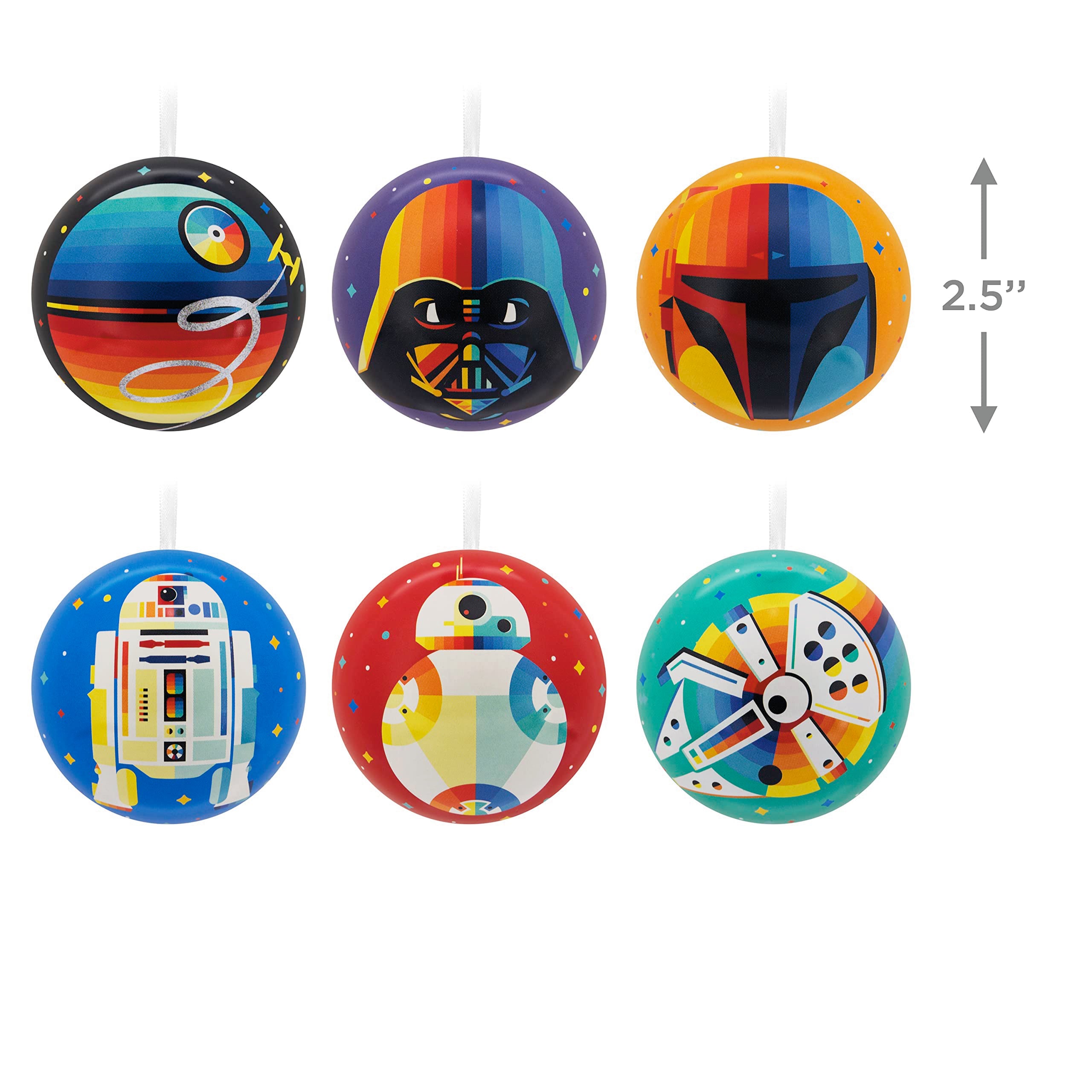 Hallmark Star Wars Tin Ball Christmas Ornaments, Set of 12, May The 4th