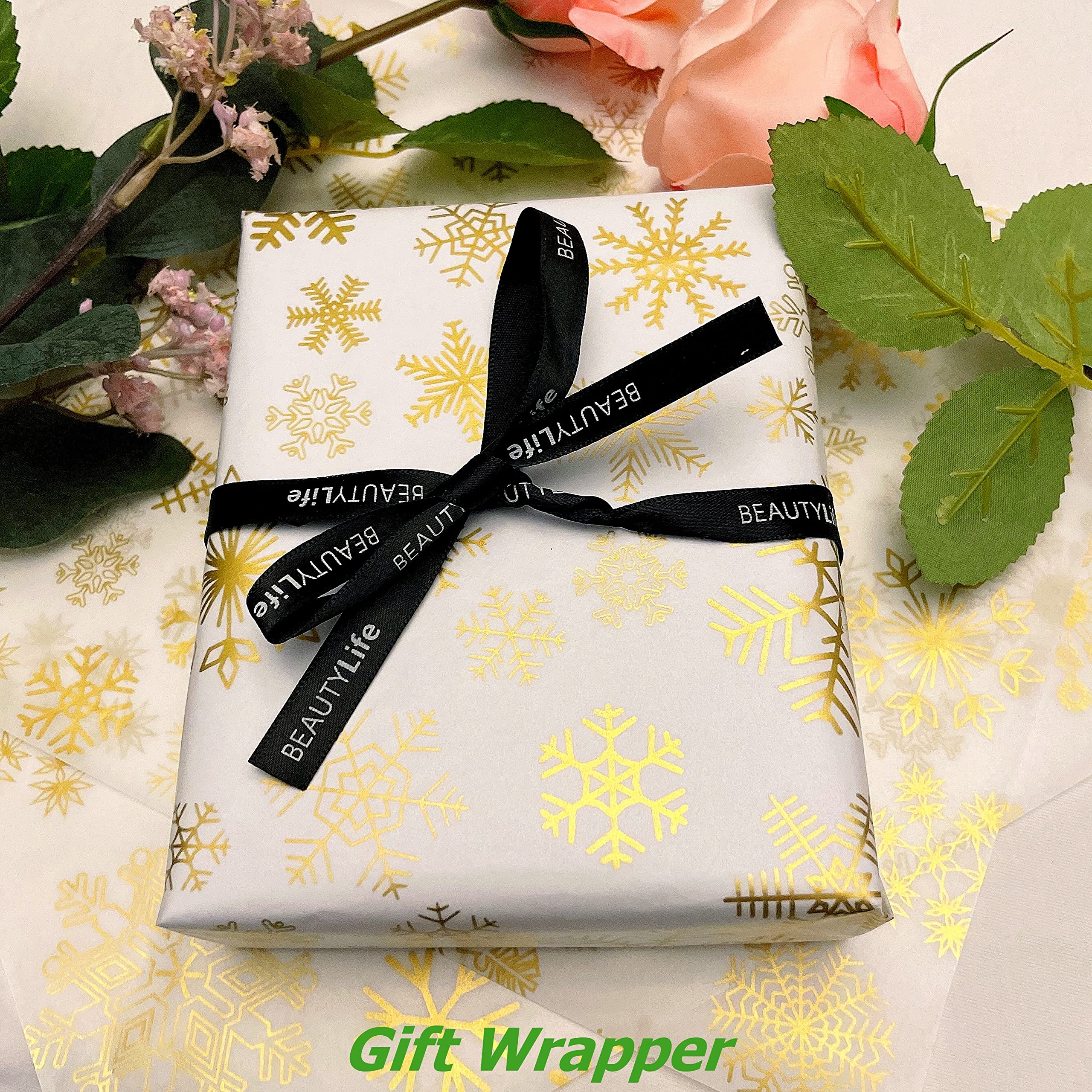 Suiwen Gold Snowflake Wax Paper Sheets Deli Wraps Tray&Basket Liner Deli Paper Wax Paper Baking Paper Colored Parchment Paper Gr