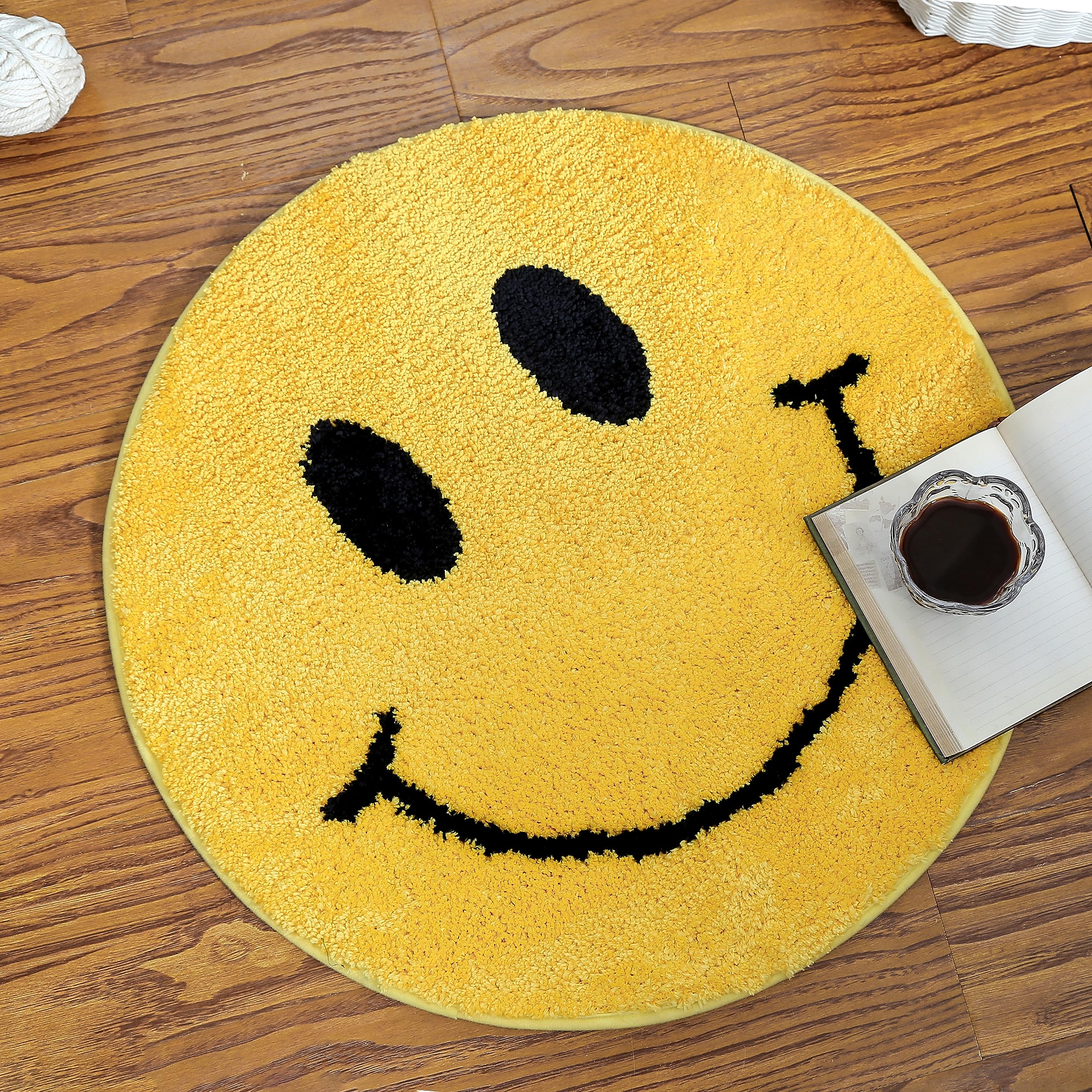 Smile Face Bath Mat For Bathtub Bathroom Sink Bedroom Decorations Cute Happy Face Retro Aesthetic Carpet Room Decor Bath Rugs, A