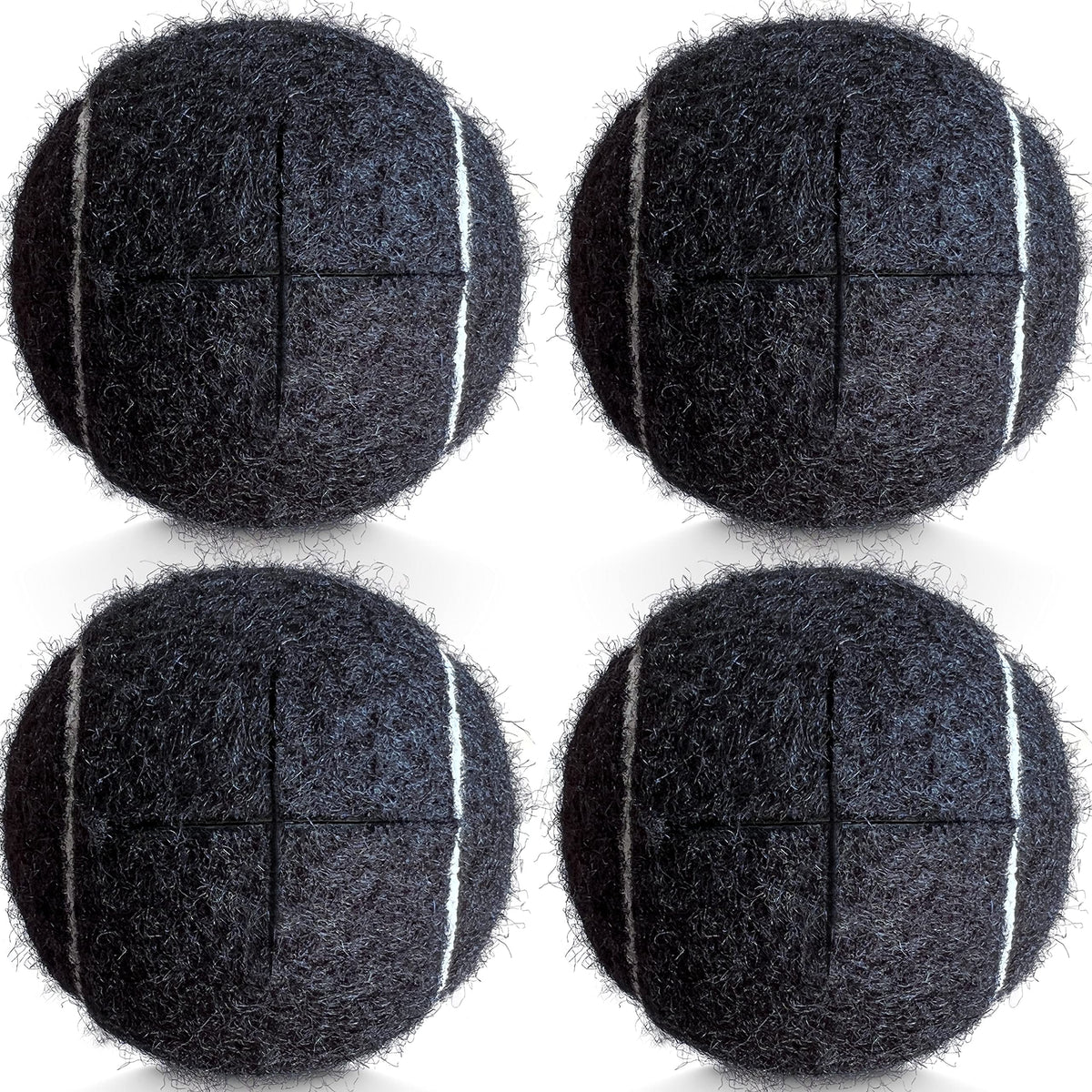 Hpwfhplf Precut Walker Tennis Balls, 4Pcs Tennis Balls For Chairs Desks Furniture Legs And Floor Protection (Black)