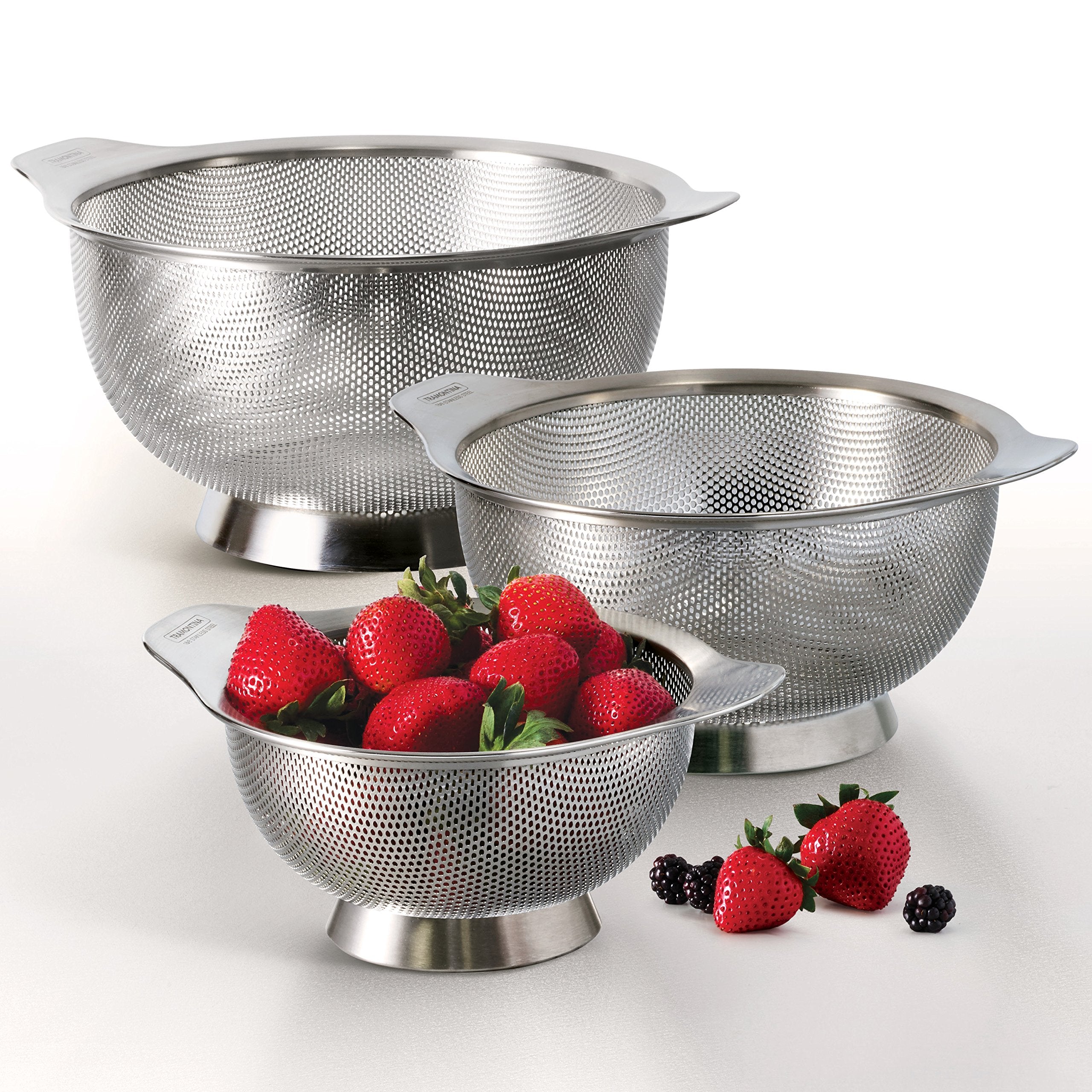 Tramontina Colanders Stainless Steel 3-Pack, 80206/556Ds