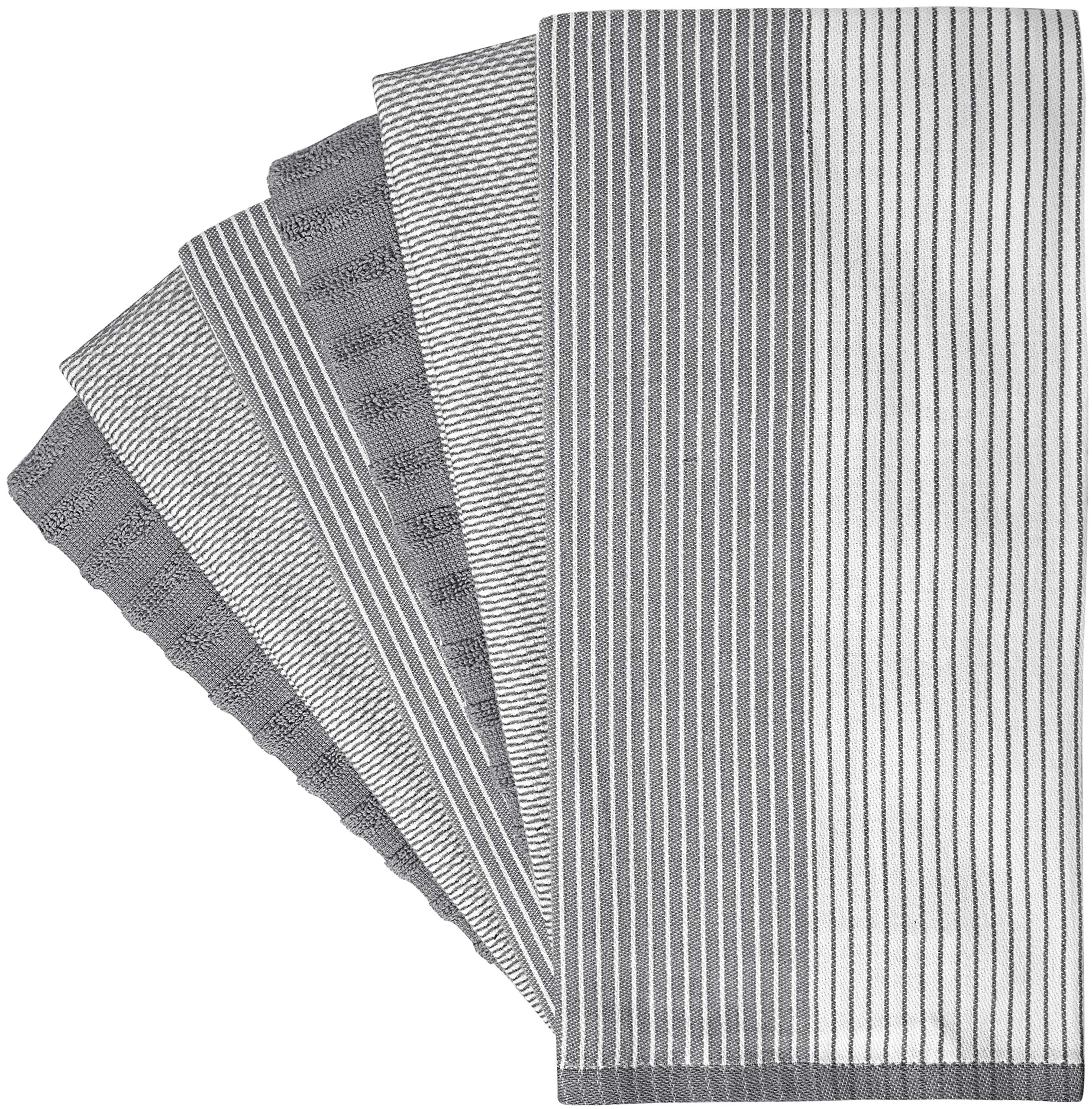 Premium Kitchen,Hand Towels (20   X 28   , 6 Pack) Large Cotton, Dish, Flat & Terry Towel Highly Absorbent Tea Towels Set With H