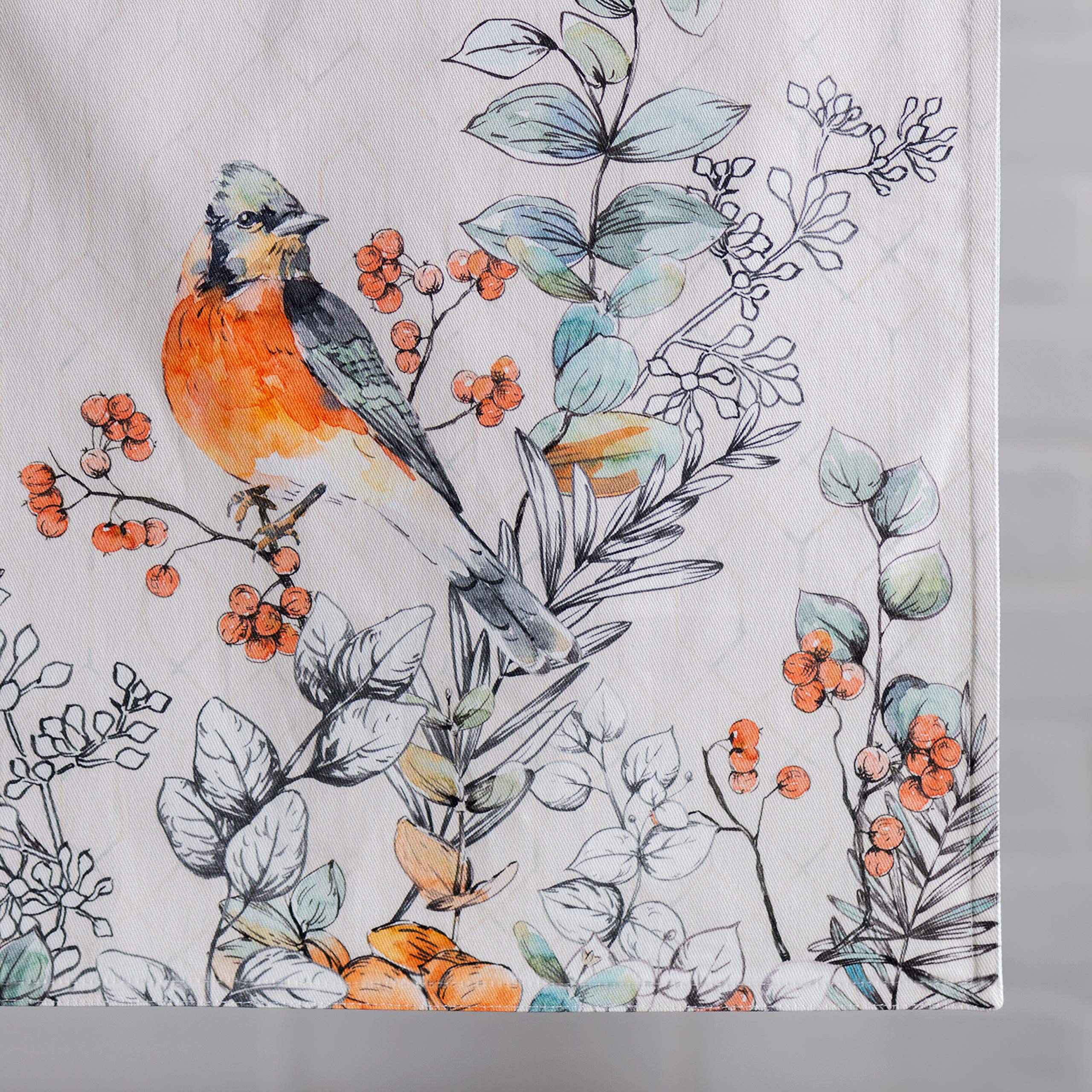 Maison D' Hermine Table Runners 100% Cotton 14.50Inch X 108Inch Tablerunner, Decorative Table Runner, Dining, Whitish Shabby Chi