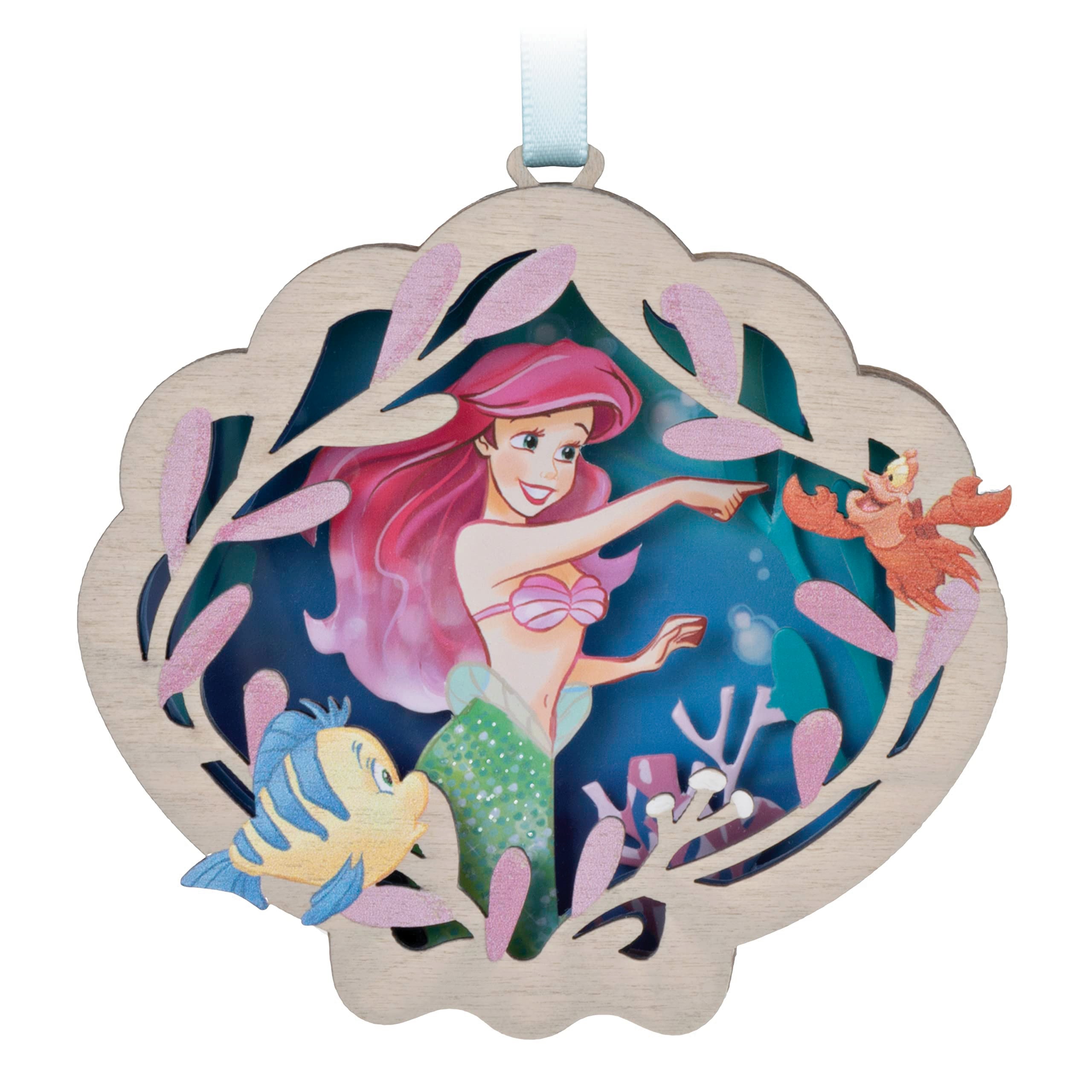 Hallmark Keepsake Disney Princess Christmas Ornament 2023, The Little Mermaid Ariel and Friends, Papercraft