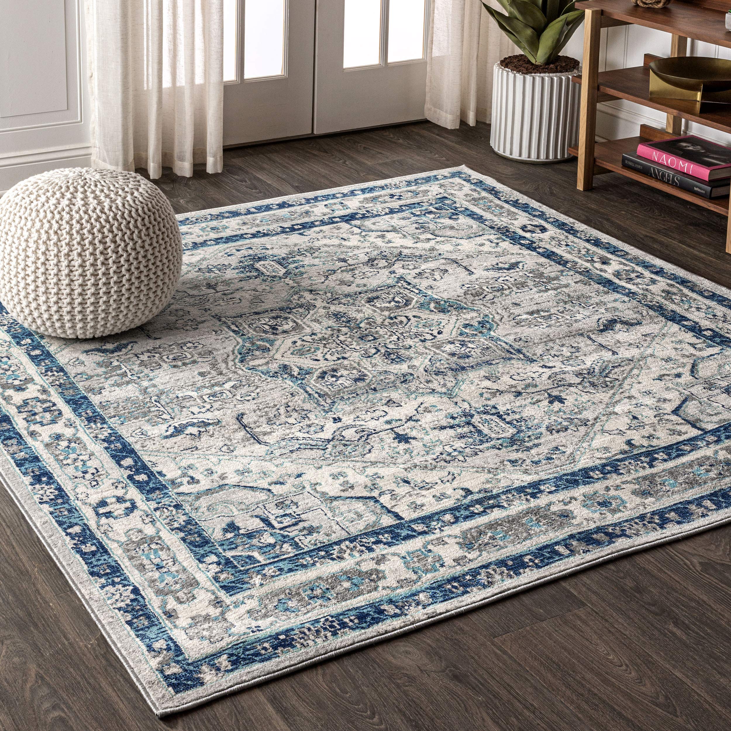 JONATHAN Y MDP106A-5SQ Modern Vintage Medallion Traditional Indoor Area-Rug Country Easy-Cleaning Bedroom Kitchen Living Room No