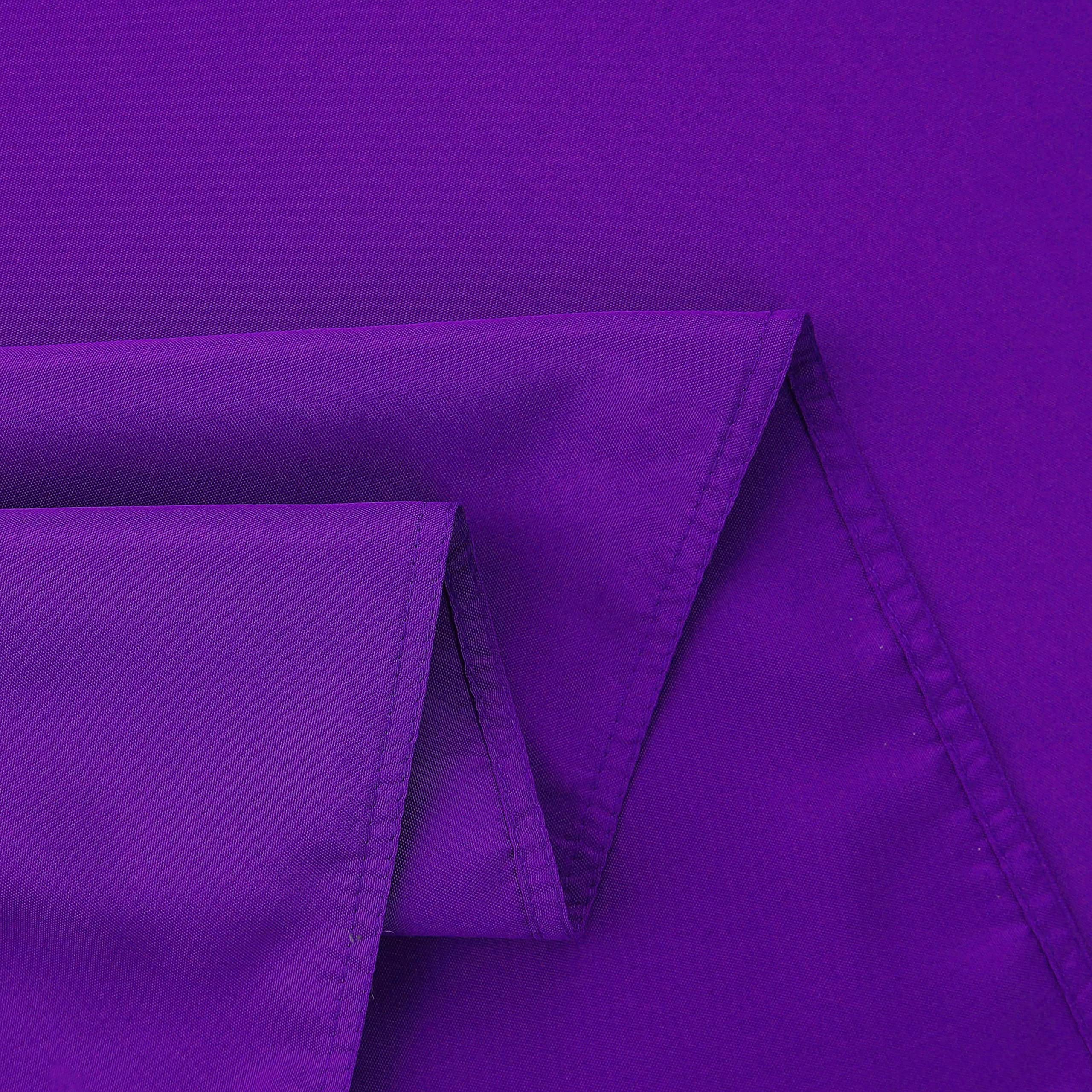 Folins&Home Purple Round Tablecloth 60 Inch Waterproof Heavy Duty Wrinkle Free Polyester Fabric Circle Table Cloth Spillproof Wa