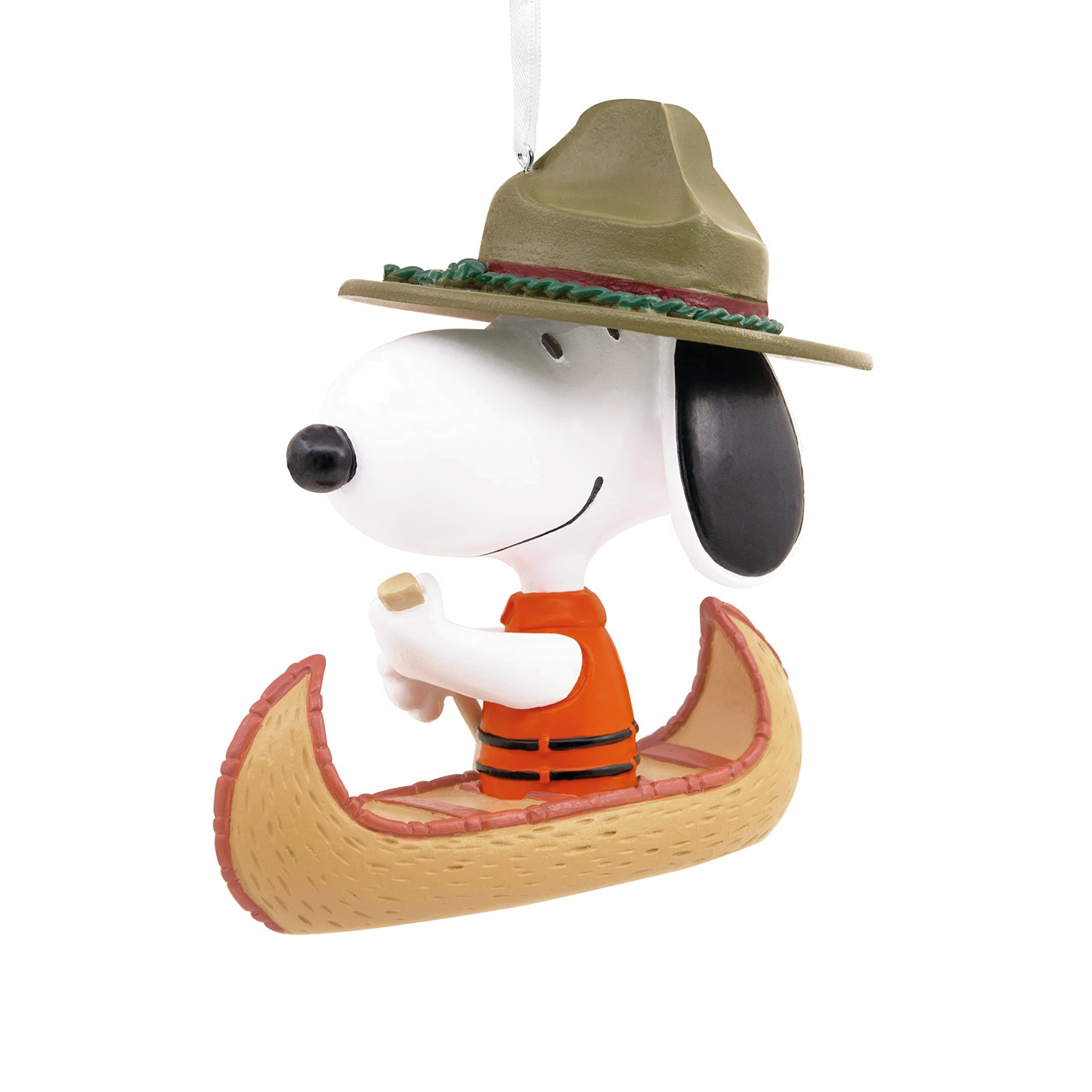 Hallmark Peanuts Snoopy in Canoe Christmas Ornament