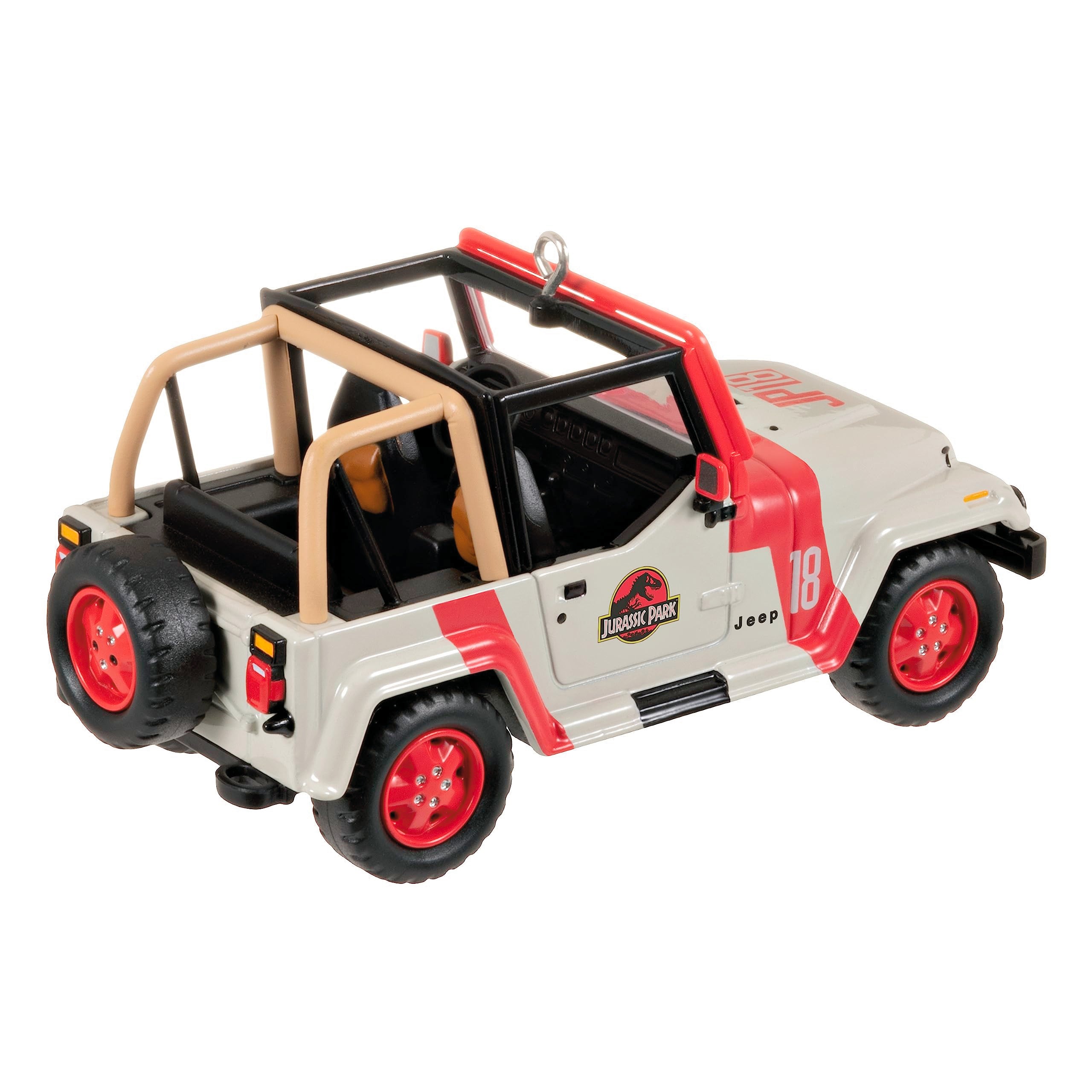 Hallmark Keepsake Christmas Ornament 2023, The Car s the Star Jurassic Park 1992 Jeep Wrangler, Metal Ornament, Movie Gifts