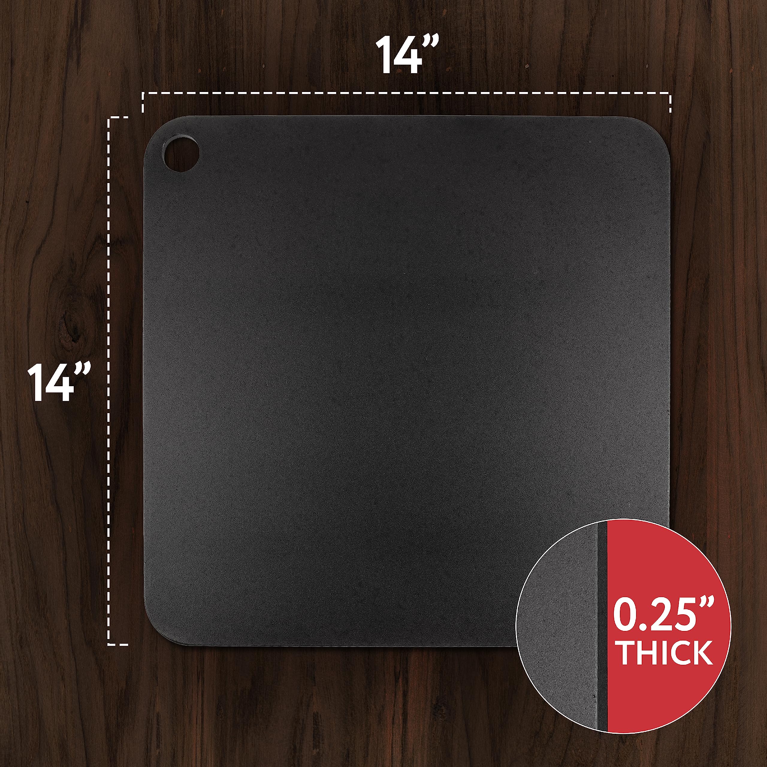 Impresa Pizza Steel For Oven - Durable Steel Platform With Finger Hole For Baking Pizza And Bread - 14X14 Inches - Great Alterna