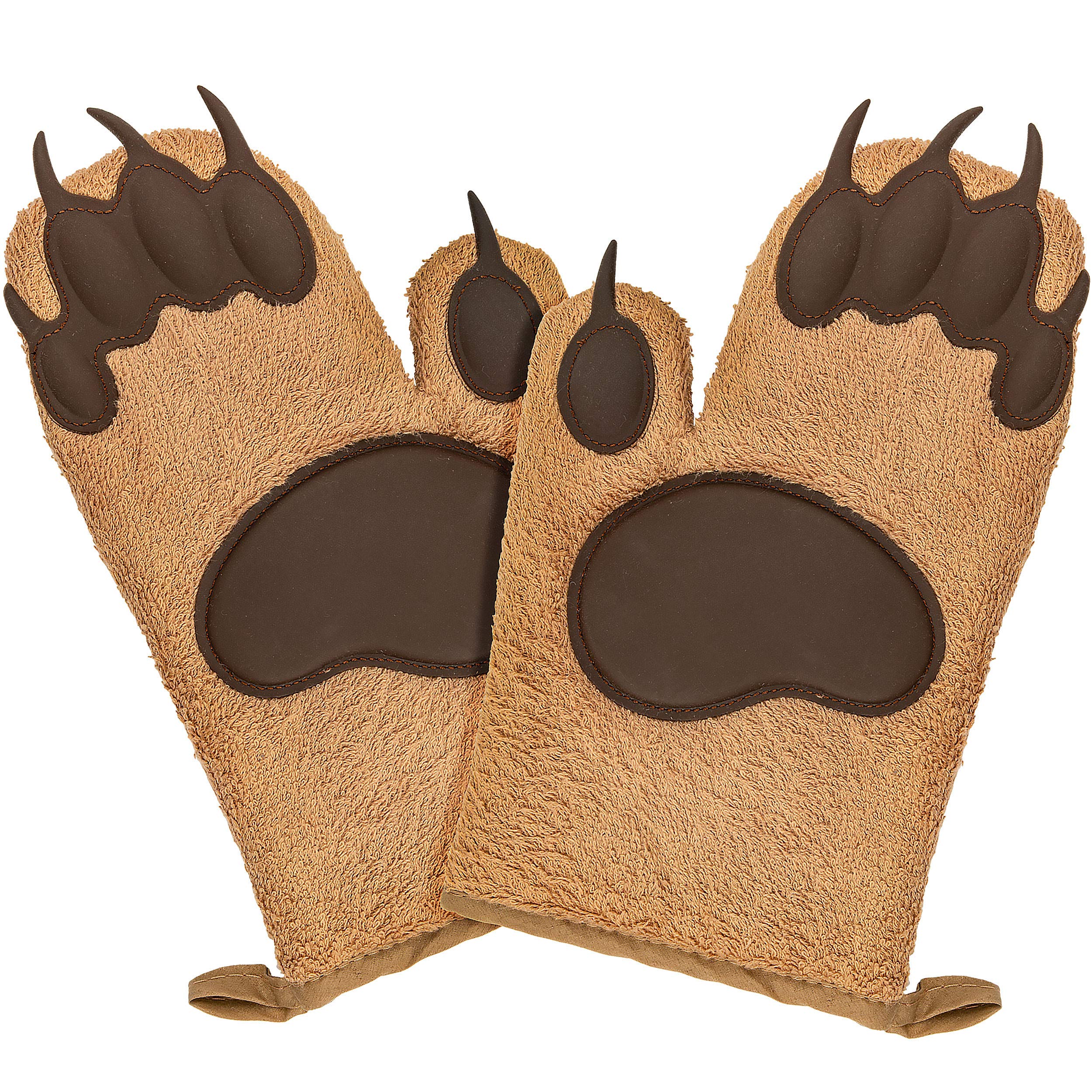Fairly Odd Novelties FON-10278 Bear Oven Mitts Set Funny and Cute Kitchen Mittens/Potholders for Baking Christmas or Everyday Co