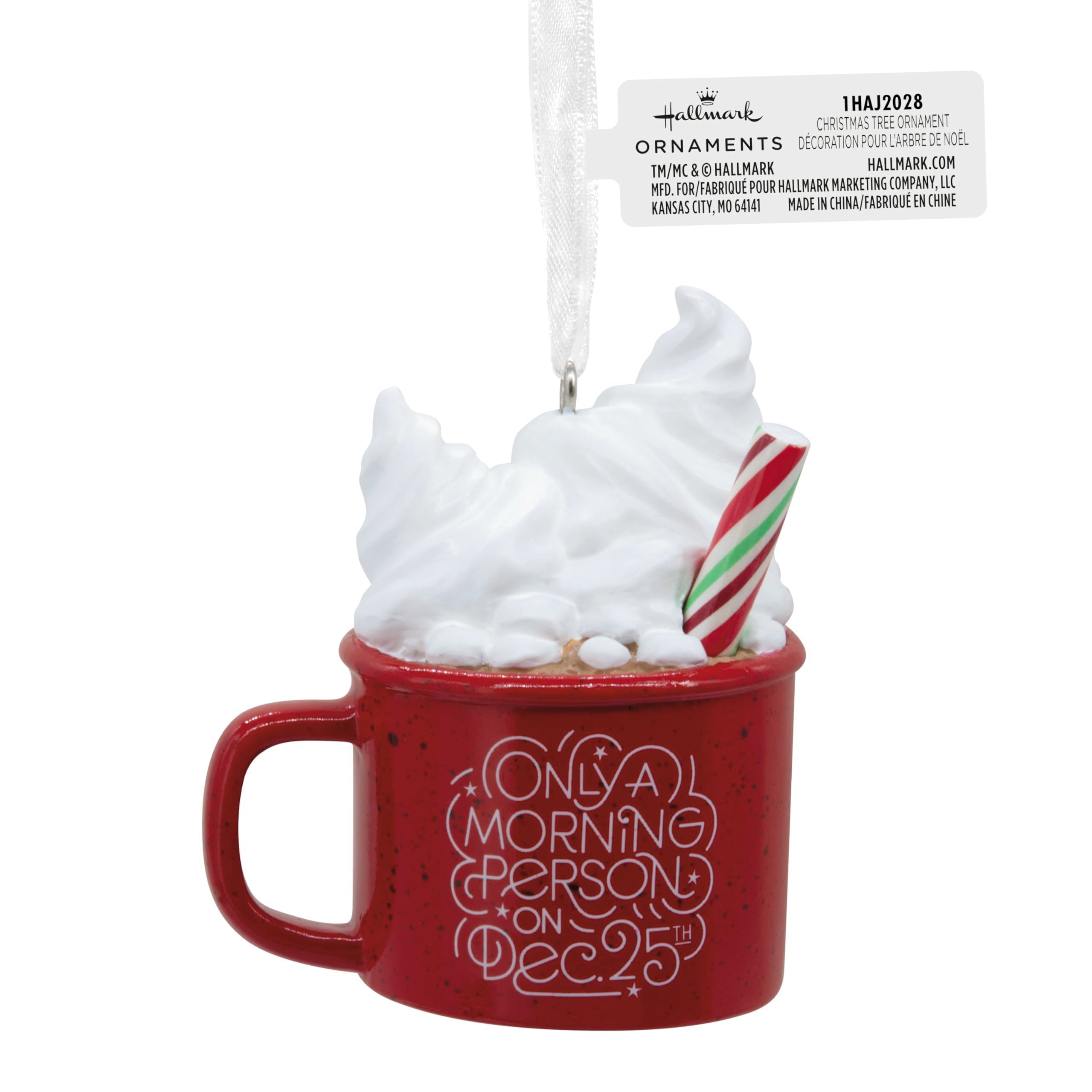 Hallmark Morning Person on Dec. 25 Mug Christmas Ornament