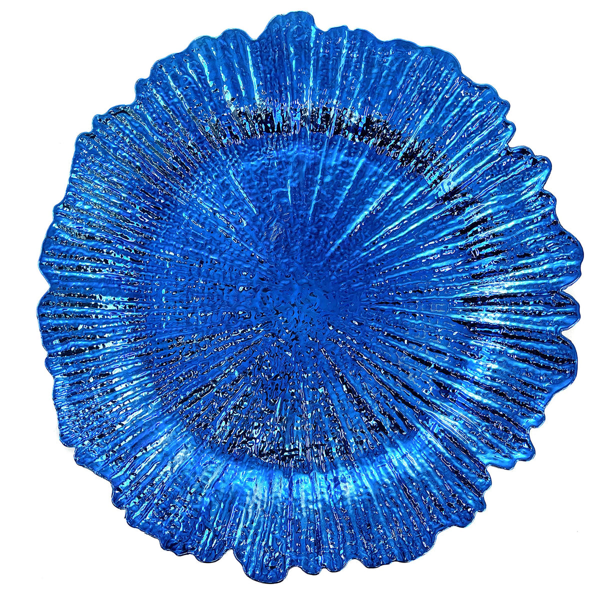 Allgala 13-Inch 48-Pack Heavy Quality Round Charger Plates-Reef Royal Blue-Hd80337