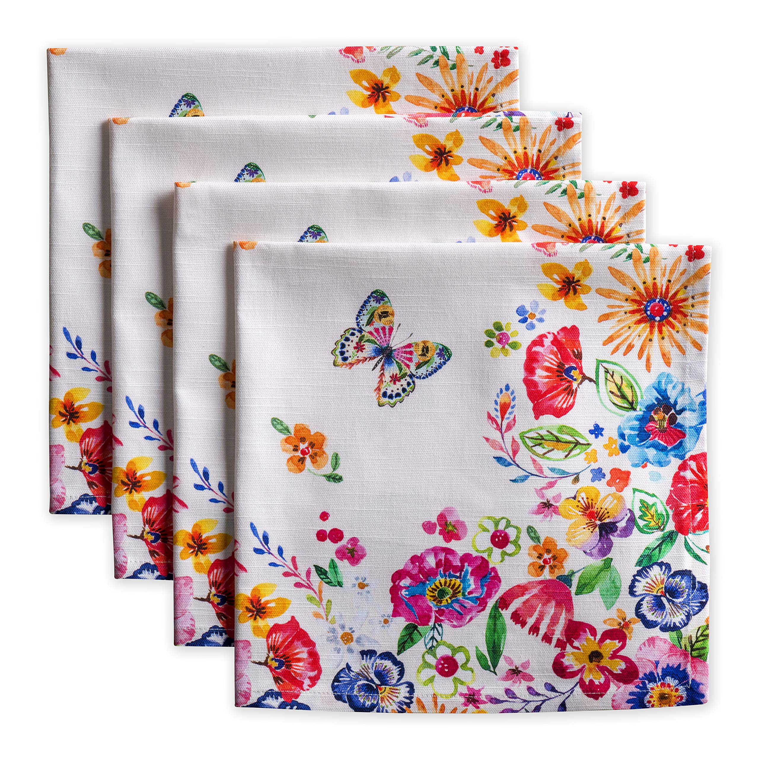 Maison D' Hermine Napkin 100% Cotton Set Of 4 Decorative Washable Table Cloth Napkins For Gifts, Dining, Wedding, Banquet, Buffe