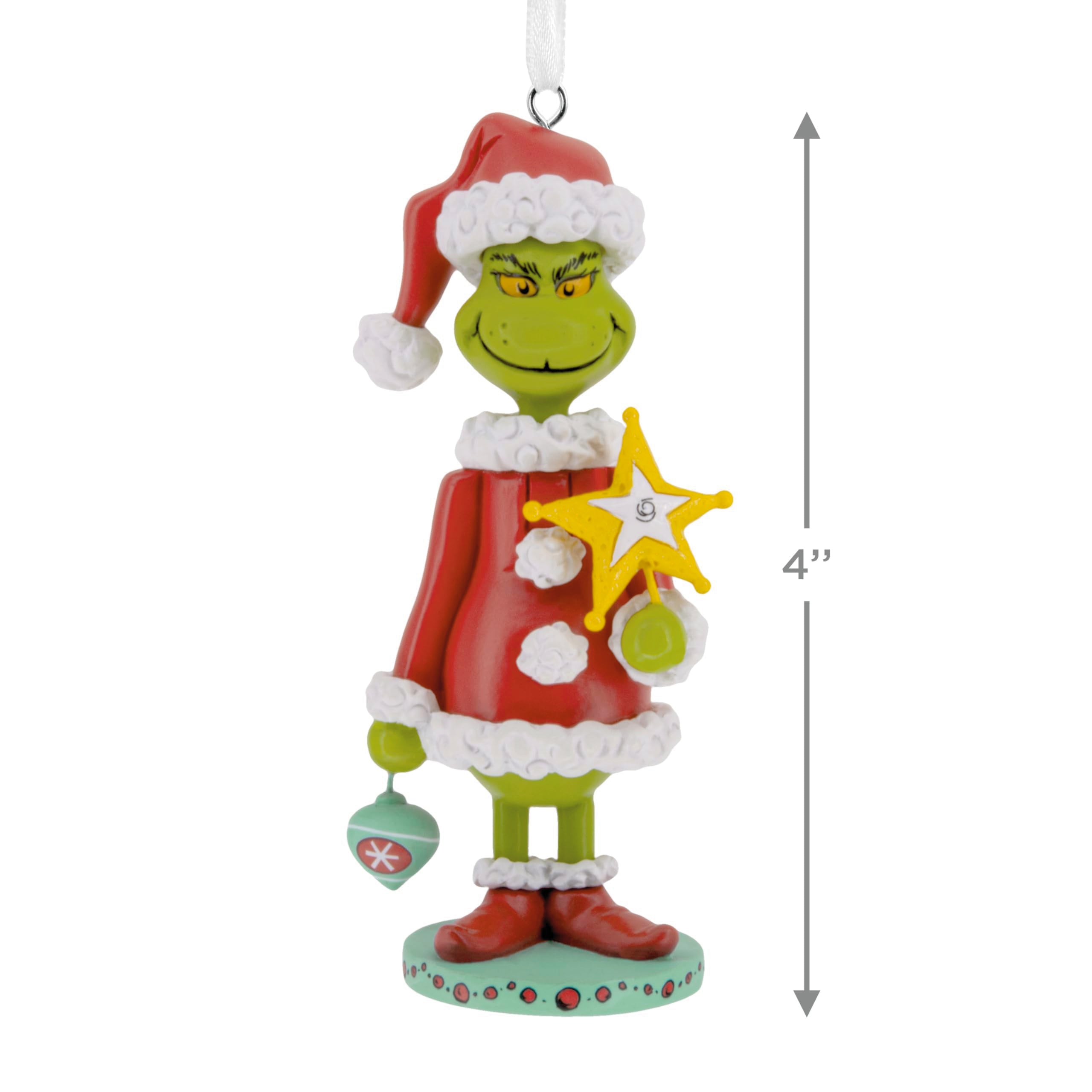 Hallmark Dr. Seuss's How The Grinch Stole Christmas! Grinch Nutcracker Christmas Ornament, Gifts for Dr. Seuss Fans