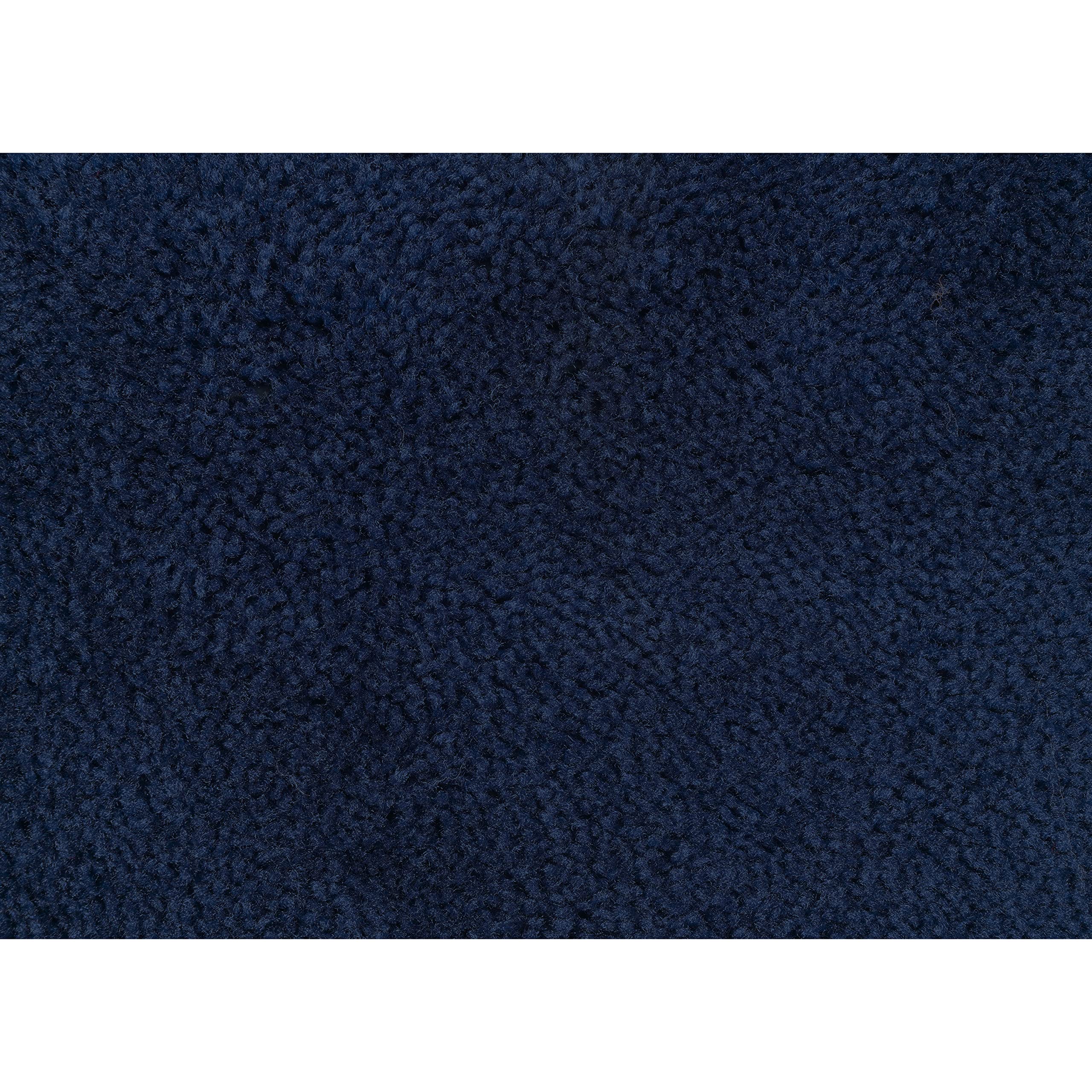Garland Rug Traditional Nylon Washable Navy 3 Bath Rugs (17 X 24, 21 X 34, 21 X 34) - Soft, Absorbent, And Stylish F