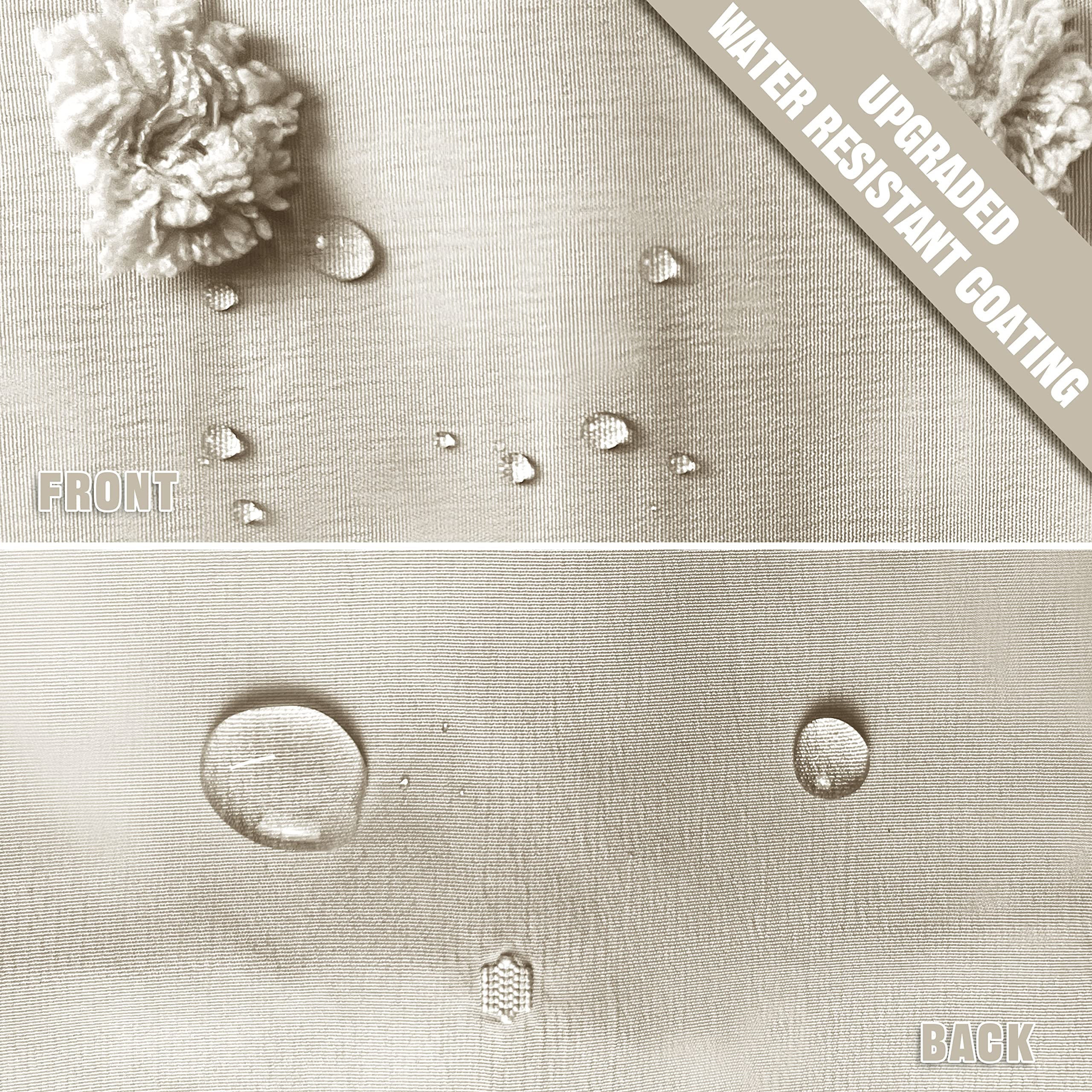 Extra Long Boho Farmhouse Shower Curtain Woven Fabric Beige 84 Inch Shower Curtain, 72 X 84 Tufted Pleat Floral Puffs Textured M
