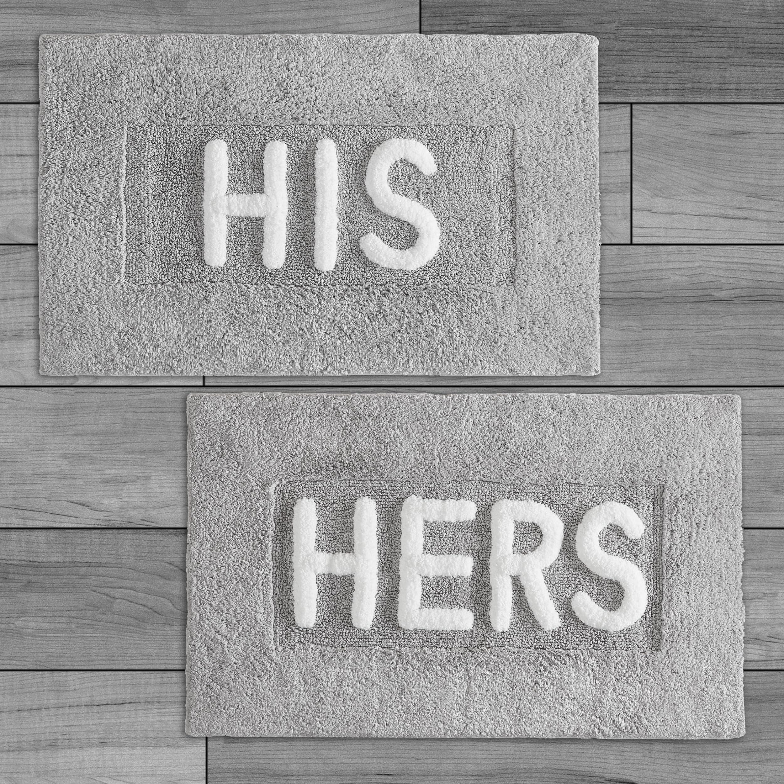 Creative Home Ideas Cotton 2-Piece Bath Rug Set - Soft Cotton Bath Mat - Bathroom Decor - Water Absorbent And Machine Washable -