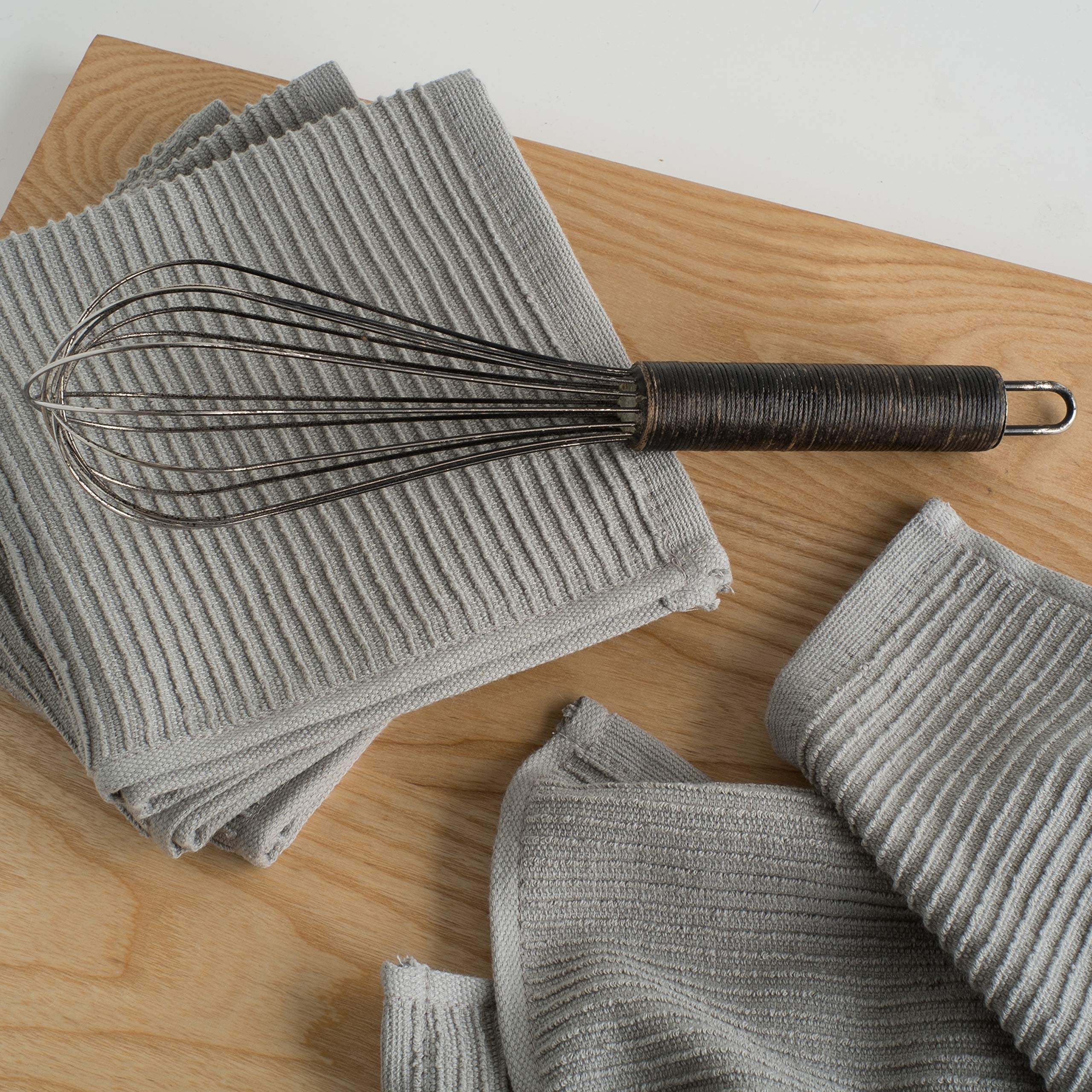 Now Designs Ripple Kitchen Dishcloth, Set Of 6, London Grey - A02763Aa