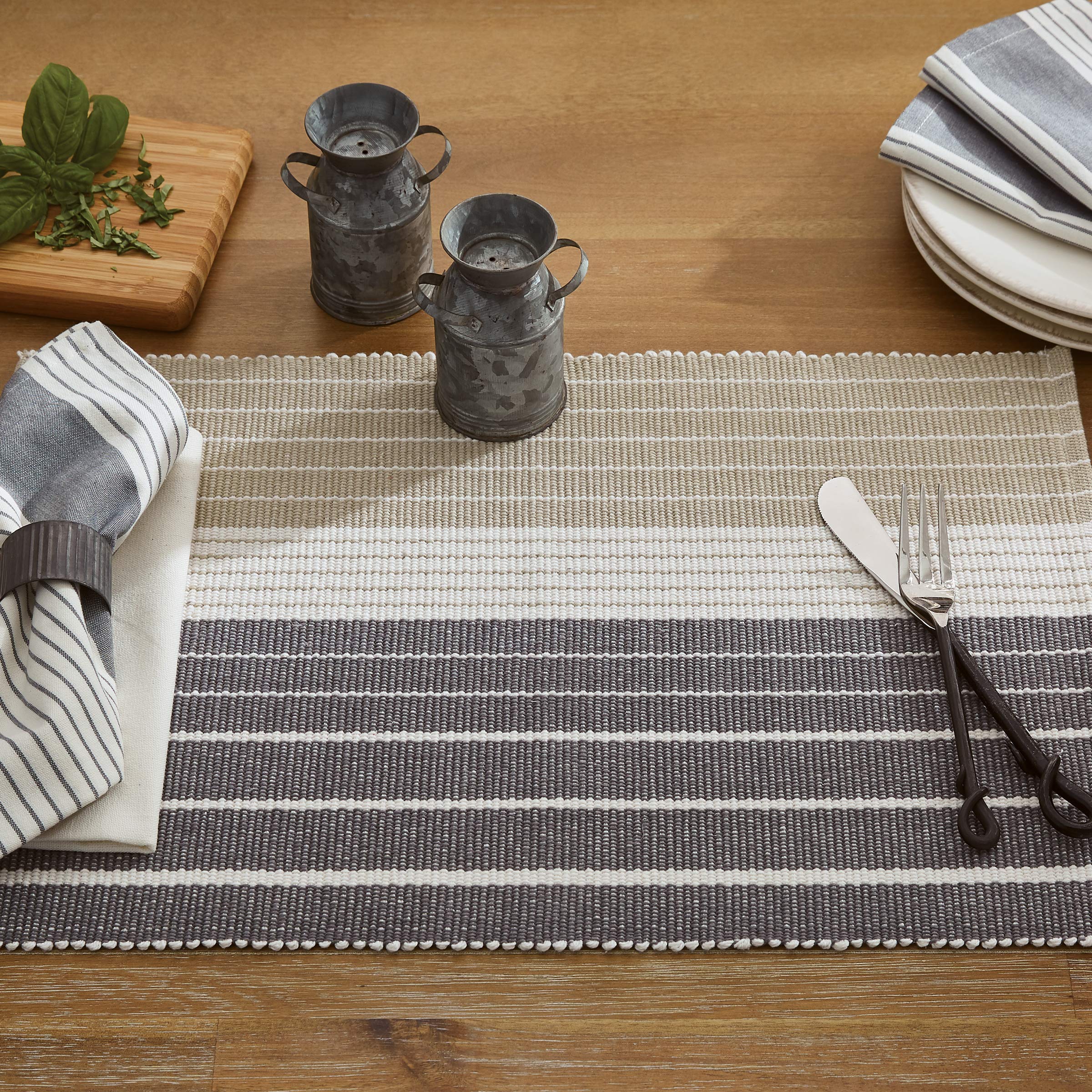 Park Designs Graham Grey Placemat Set Of 4