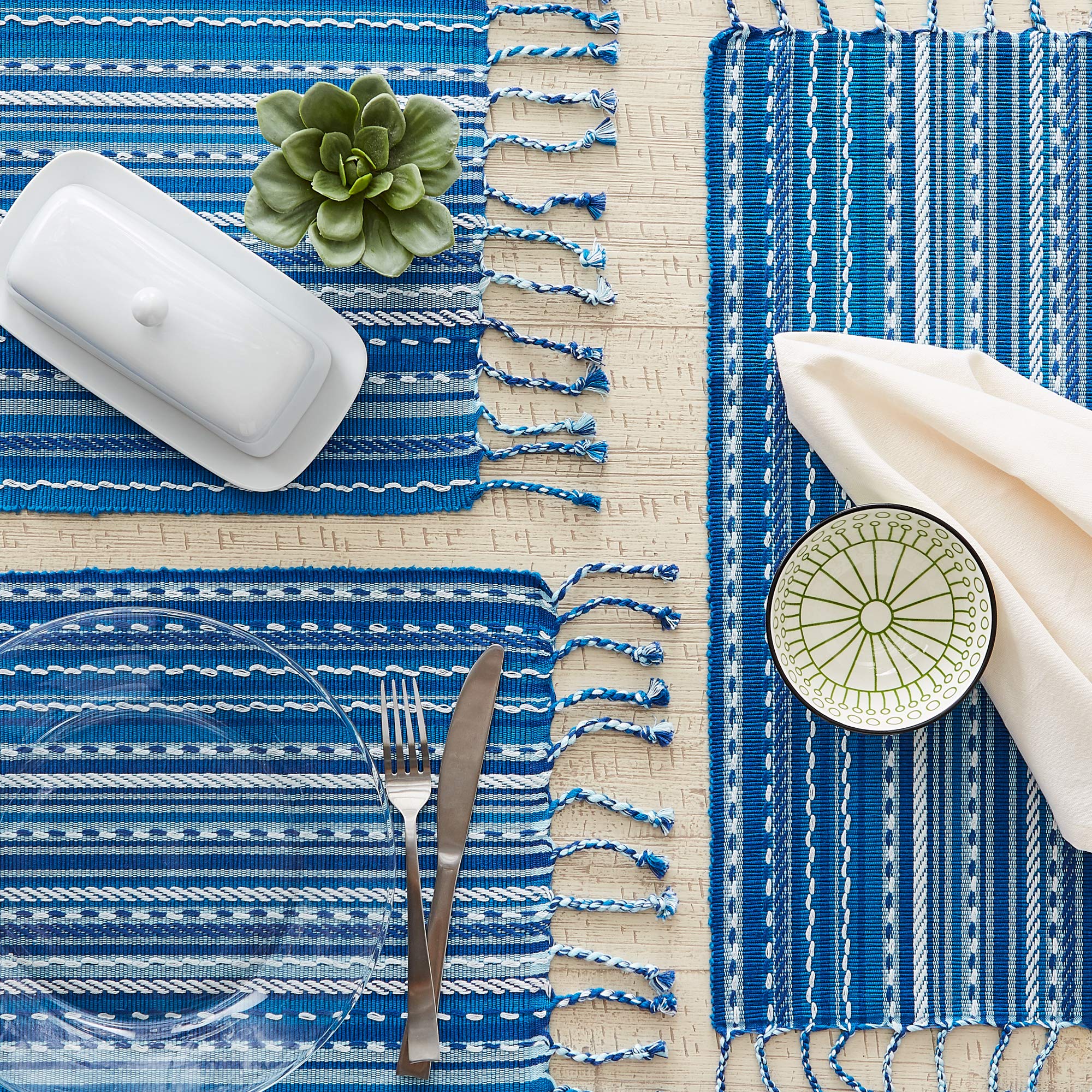 Dii Southwest Collection Tabletop, Placemat Set, Blue, 6 Piece