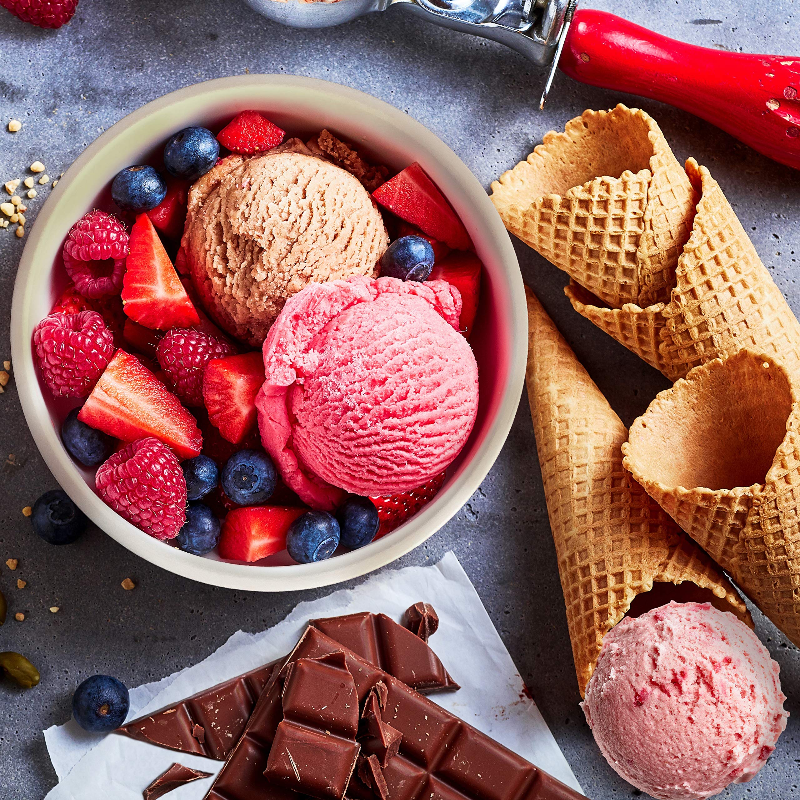 Balci - Premium Ice Cream Containers (2 Pack - 1 Quart Each) Perfect Freezer Storage Tubs With Lids For Ice Cream, Sorbet And Ge