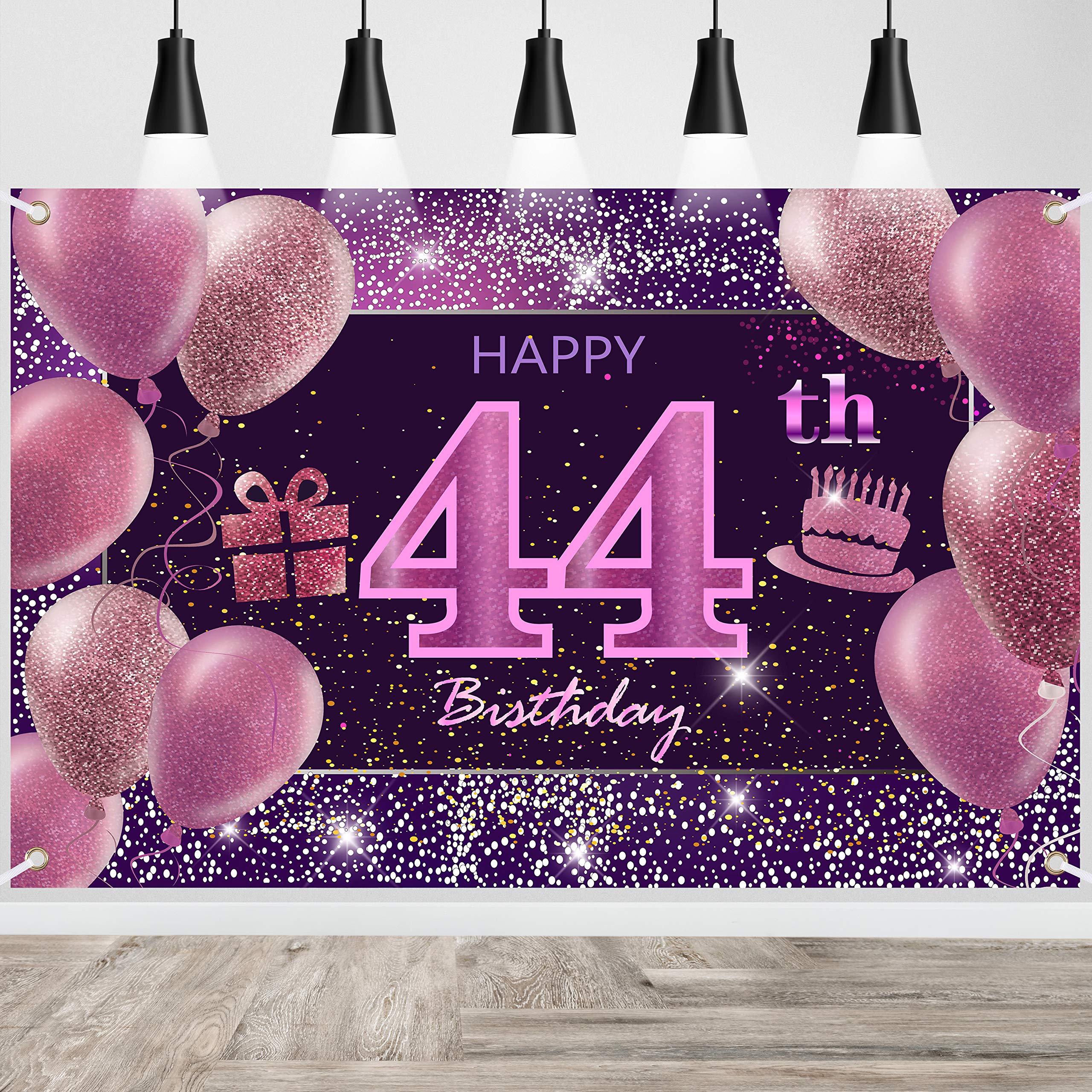 44Th Birthday Decorations For Girls Imisi Happy Birthday Banner Pink Decorations For A Party Birthday Backdrop For Women