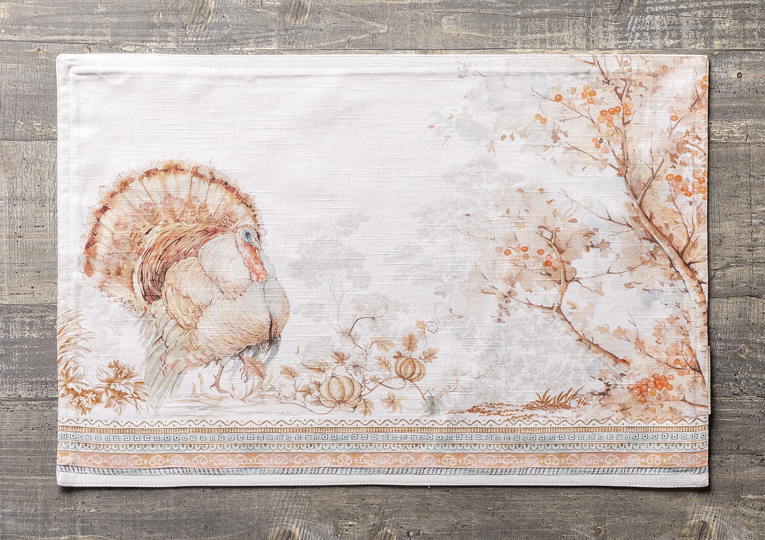 Maison D' Hermine Cloth Placemats Set Of 4, 100% Cotton Decorative Washable Table Place Mat, Kitchen, Party, Wedding, Restaurant