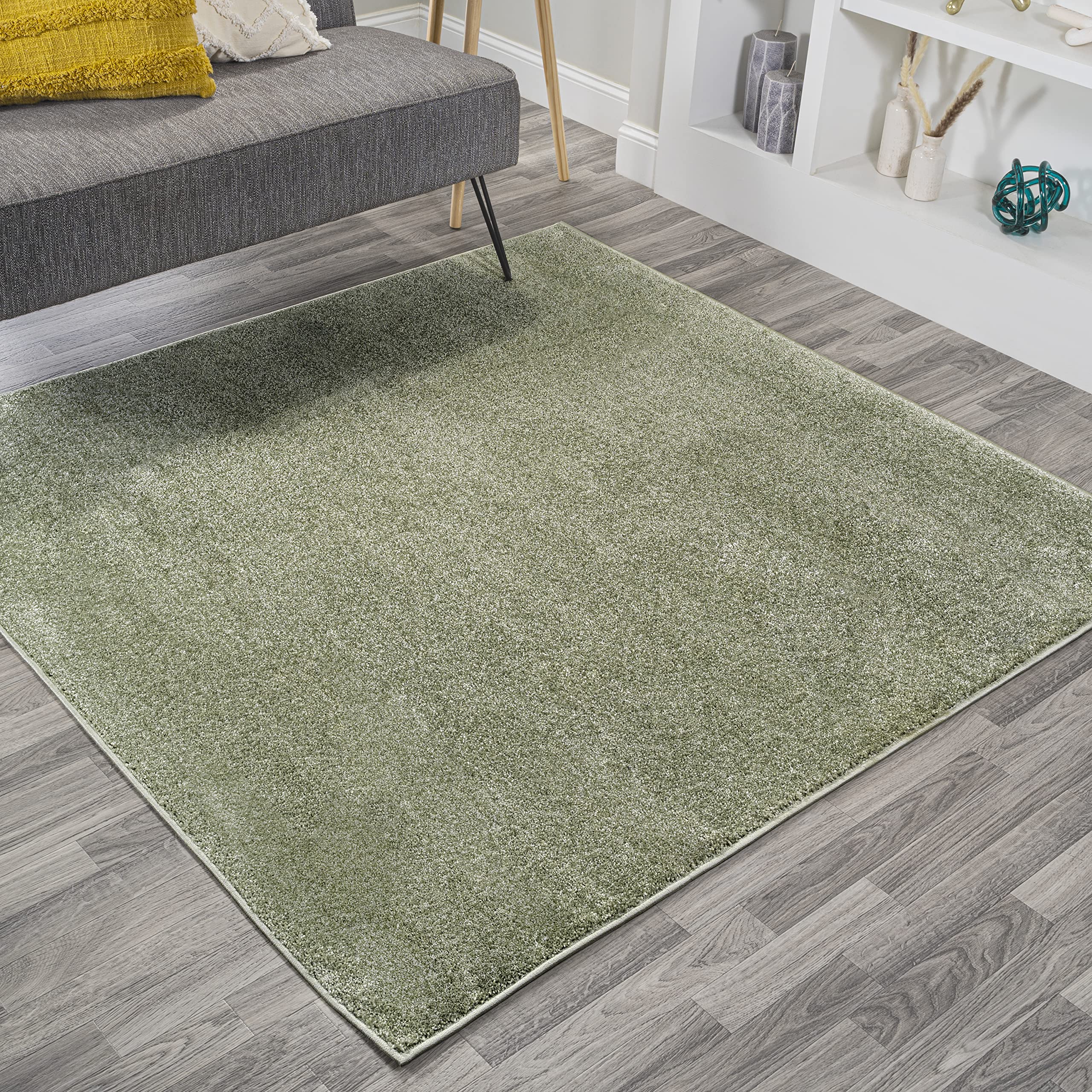 JONATHAN Y SEU100O-6SQ Haze Solid Low-Pile Indoor Area Rug, Coastal, Bohemian, Minimalist, Classic, Casual for Bedroom,Kitchen,L