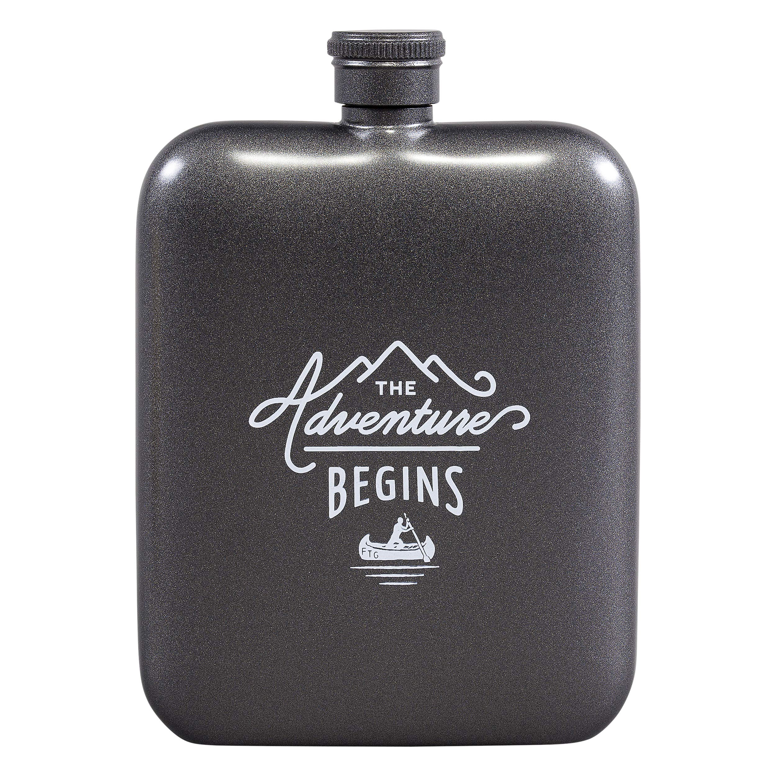 Gentlemens Hardware Stainless Steel Adventure Travel Hip Flask