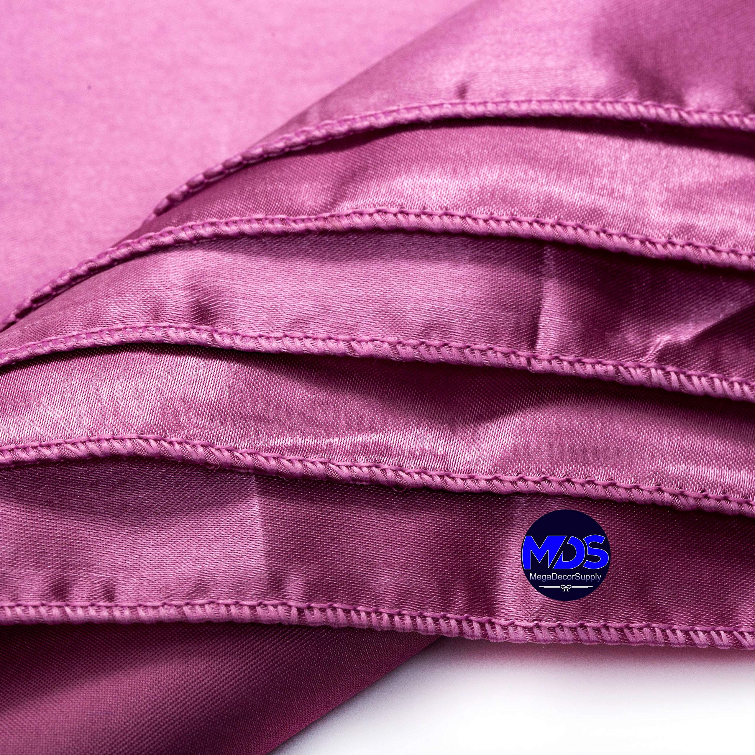 Mds Pack Of 25 Wedding Satin 12''X 12'' Square Dinner Napkin Or Handkerchief For Wedding Banquet Decoration - Dusty Pink